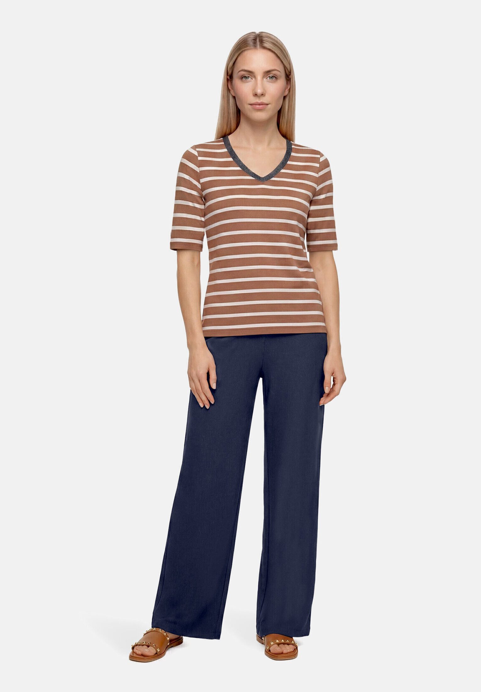 Betty Barclay Kurzarmshirt Damen mit V-Ausschnitt (1-tlg)