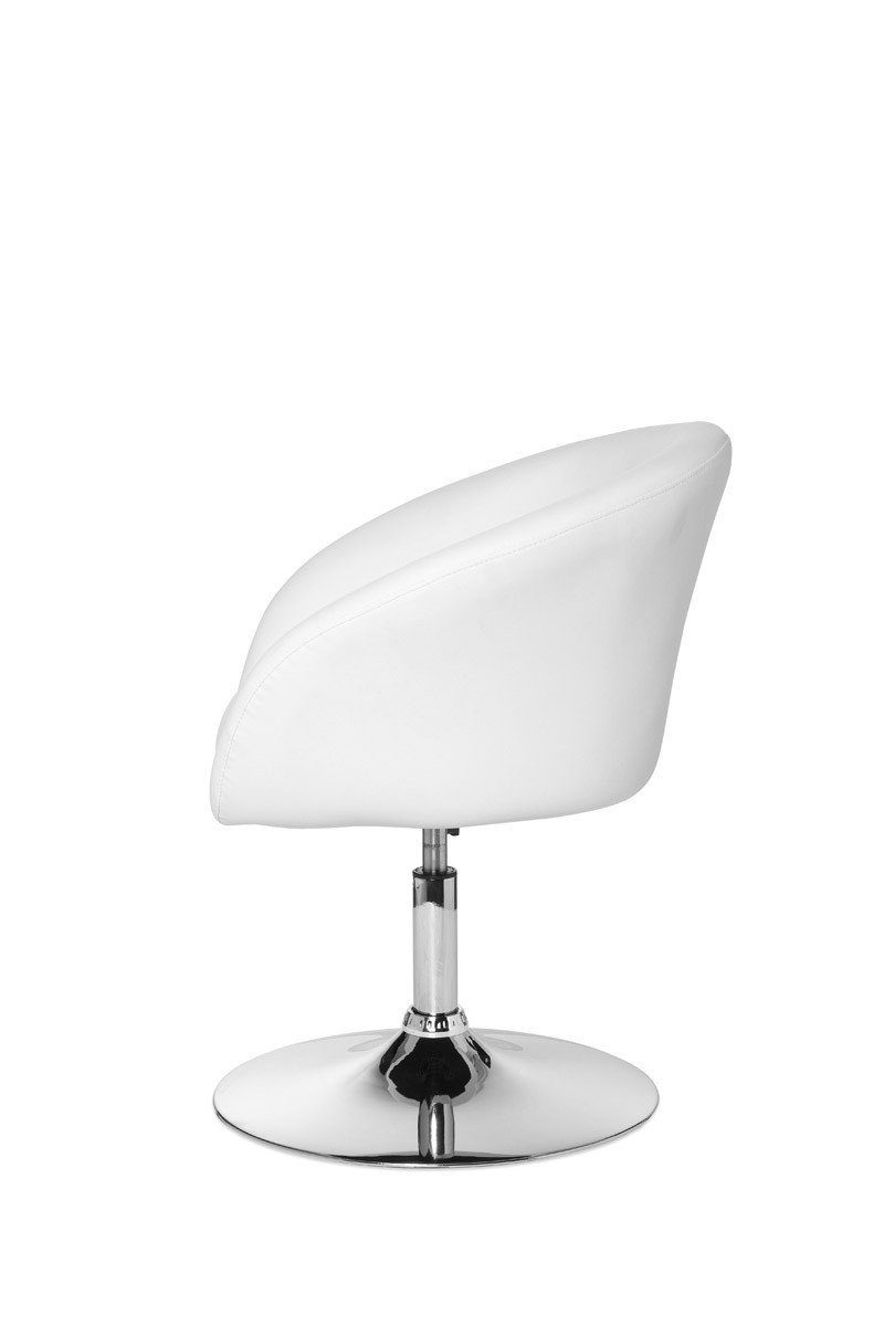 Design Loungesessel Bürostuhl weiß furnicato Relaxsessel Cocktailsessel Kunstleder