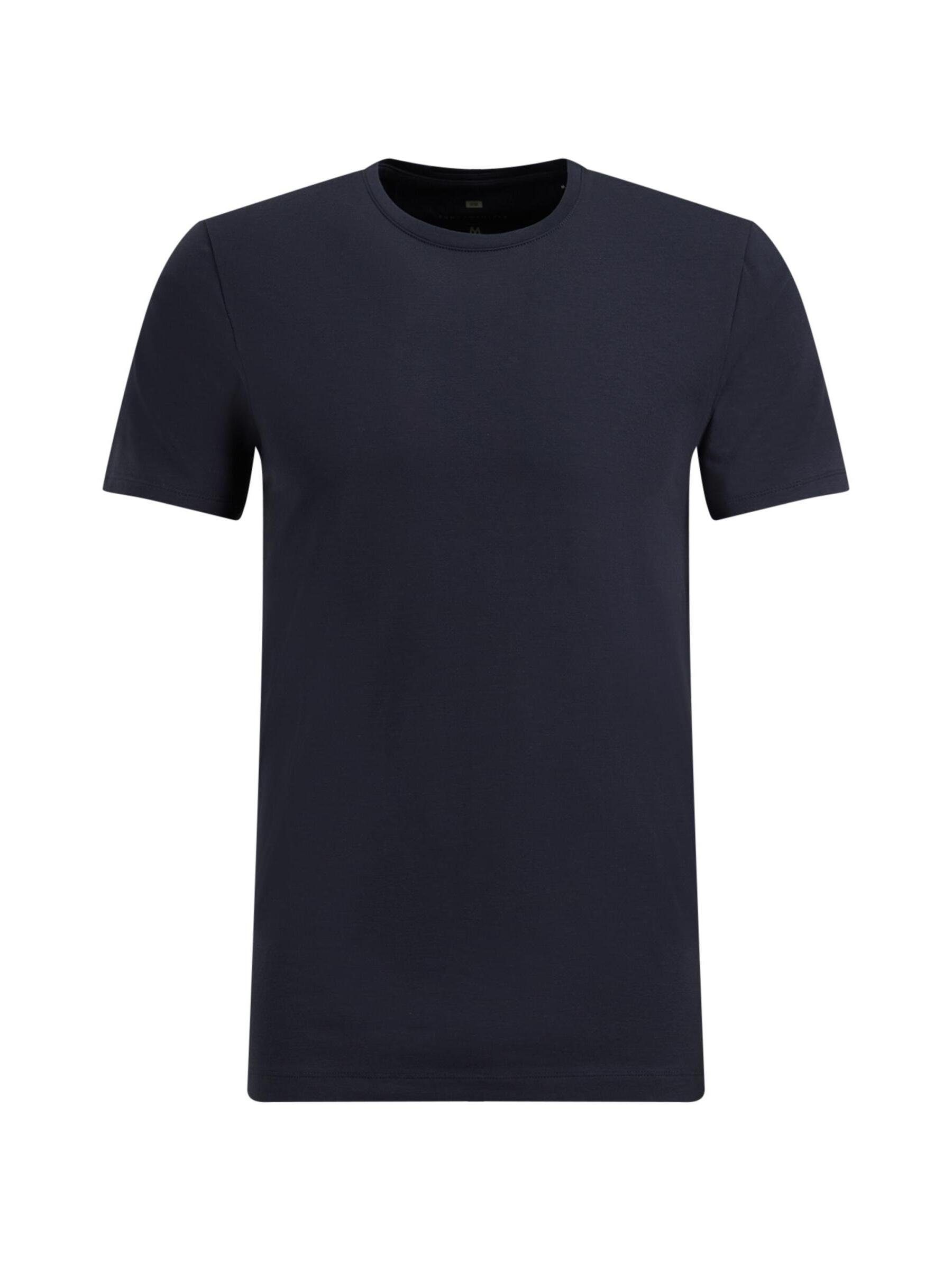 T-Shirt Fashion (1-tlg) Marineblau WE