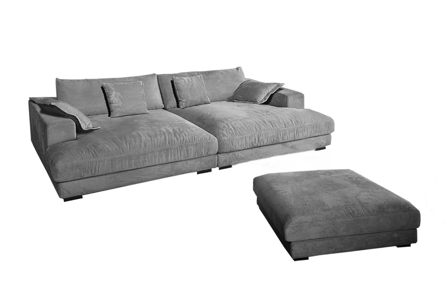 KAWOLA Big-Sofa MADELINE, Couch mit Hocker günstig online kaufen