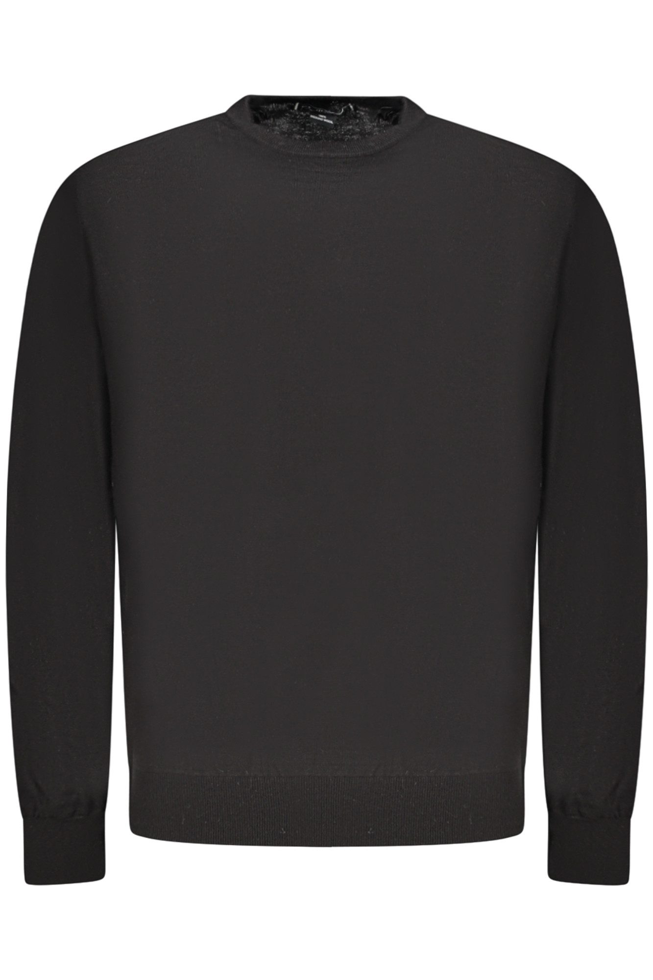 GUESS JEANS Strickpullover Stylischer Schwarzer Herren-Pullover mit Rundhals und Logo-Detail