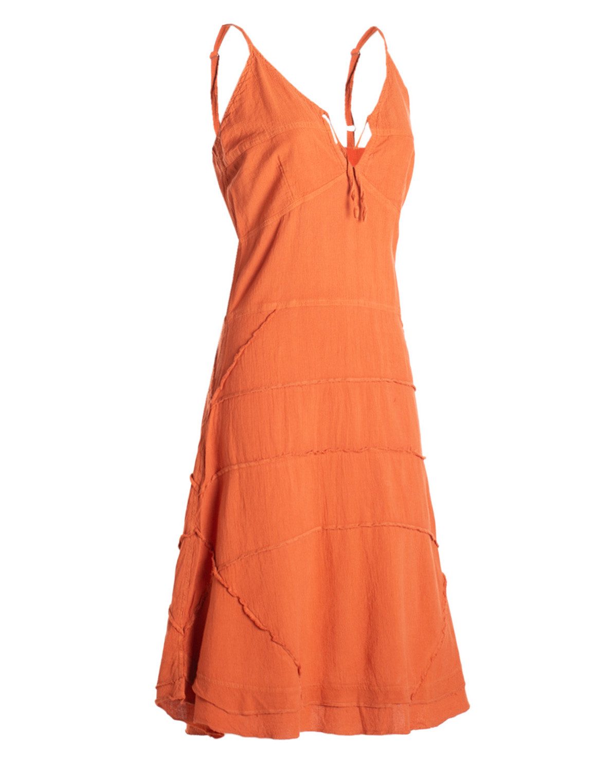 Vishes Sommerkleid Damen Kleid Handgewebt Baumwolle Spaghettiträger Schnürung Alternative Mode, Boho, Hippie, Ethno, Festival – Bild 4 von 4