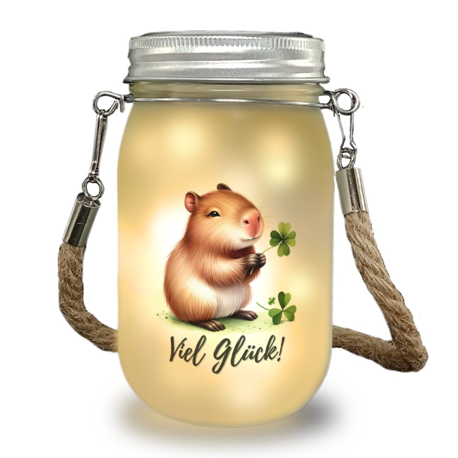 Glücksschwein Solarlicht Mit Spruch - Dekolampe Für Garten & Wohnung