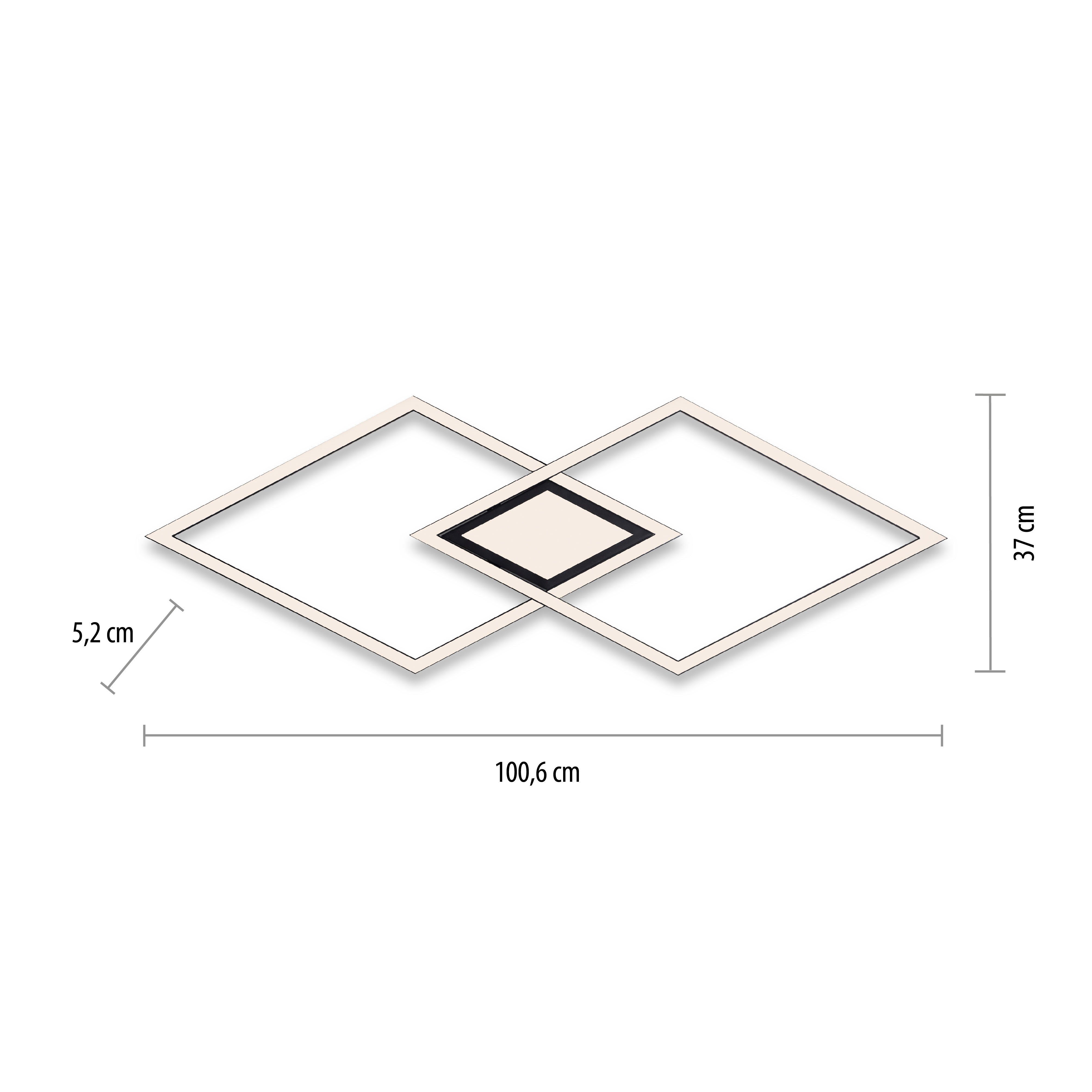 LED, separat Leuchten steuerbar (Schalter), fest LED ASMIN, separat Warmweiß, Direkt Deckenleuchte integriert, (Schalter) steuerbar