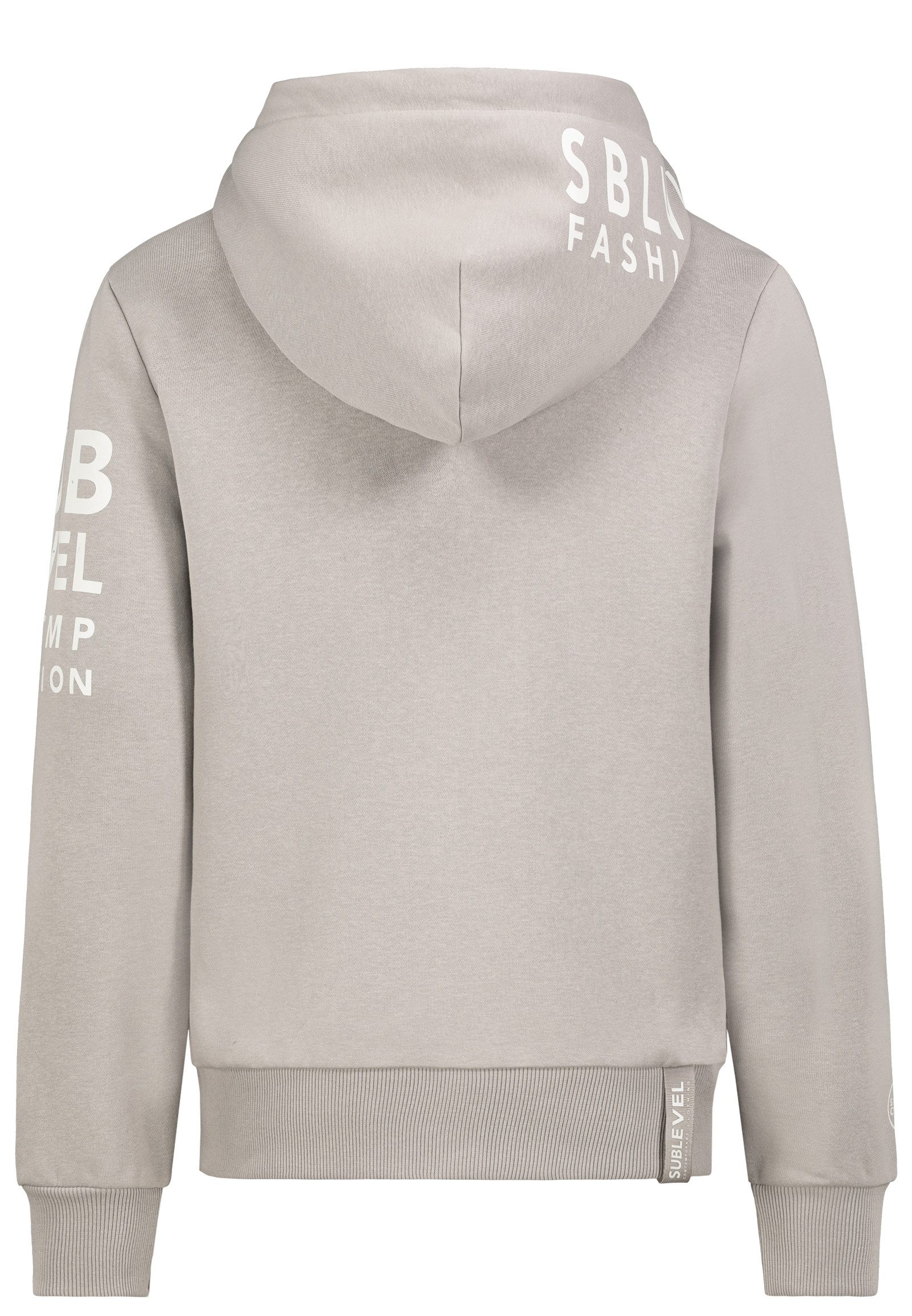 SUBLEVEL Trainingsjacke Weiche Kapuzen Sweatjacke mit Reißverschluss und Pr günstig online kaufen