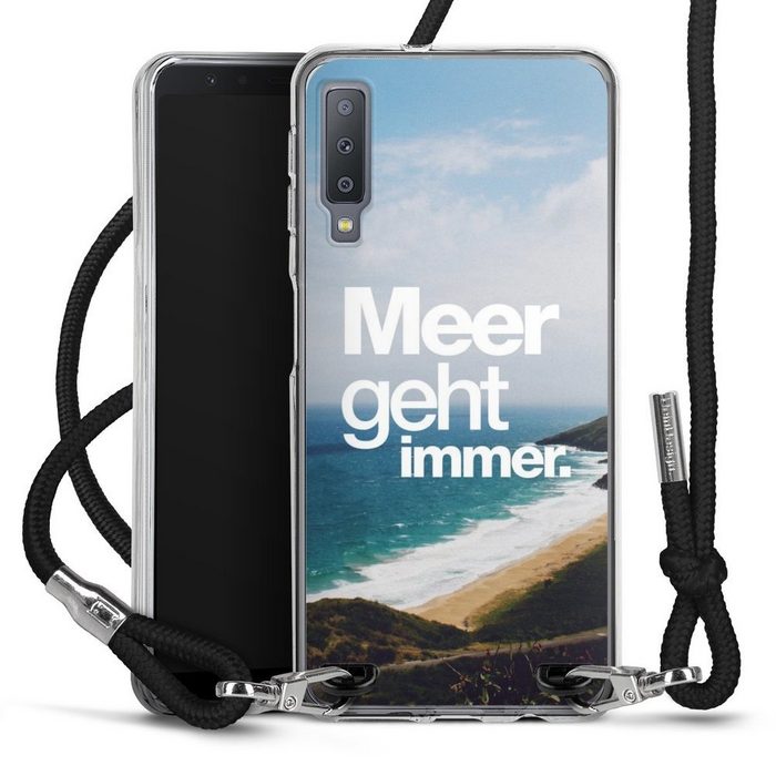DeinDesign Handyhülle Meer Urlaub Sommer Meer geht immer Samsung Galaxy A7 Duos (2018) Handykette Hülle mit Band