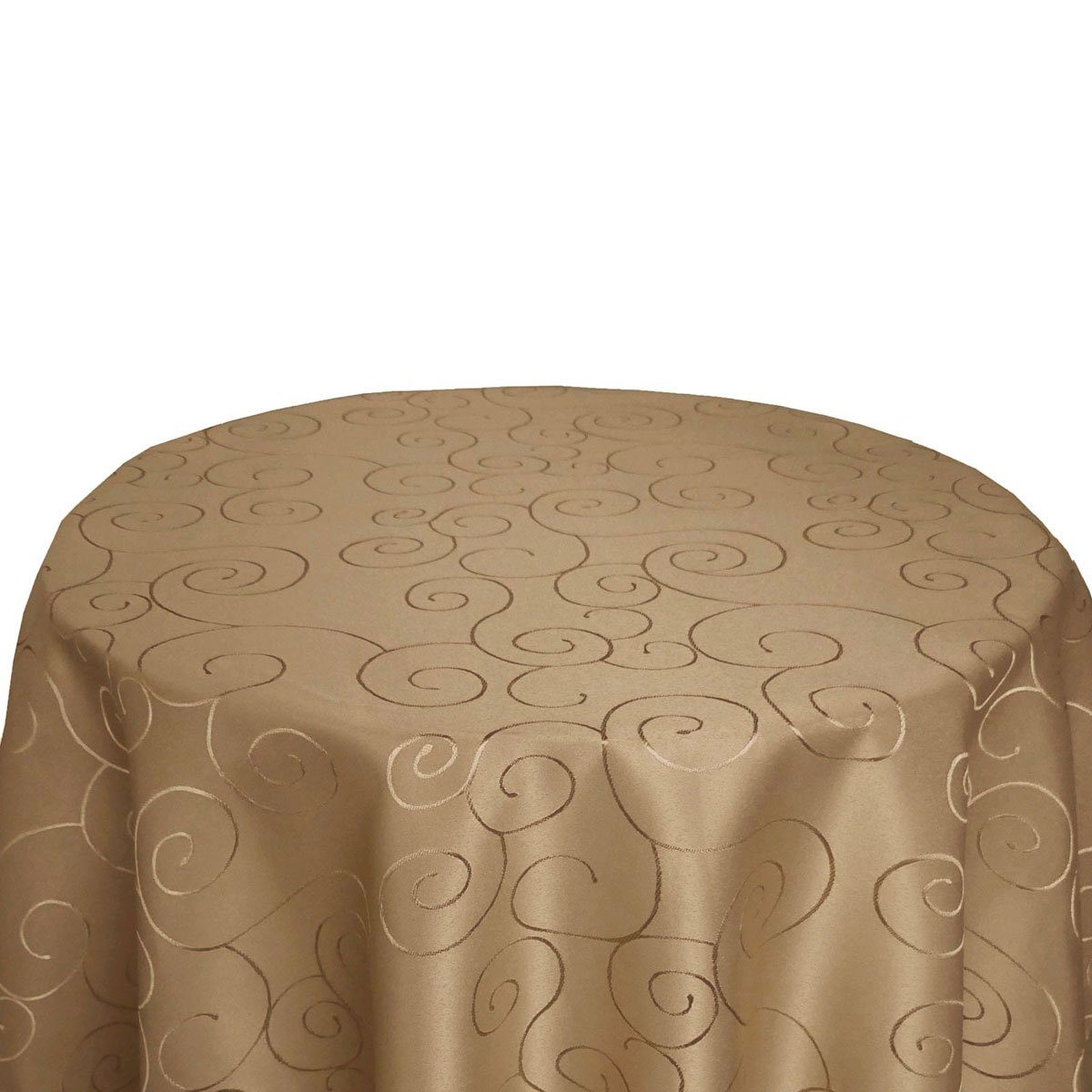 Bronze Tischdecke Ornamente RUND Tischdecke Seidenglanz günstig online kaufen