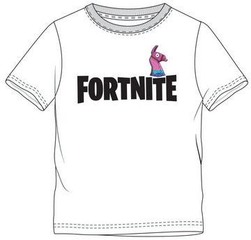 Fortnite T-Shirt »FORTNITE T-Shirt kurzarm Weiß Alpaka Logo Epic Games Gr.140 152 164 176 Kinder im Alter 10 12 14 16 Jahre«