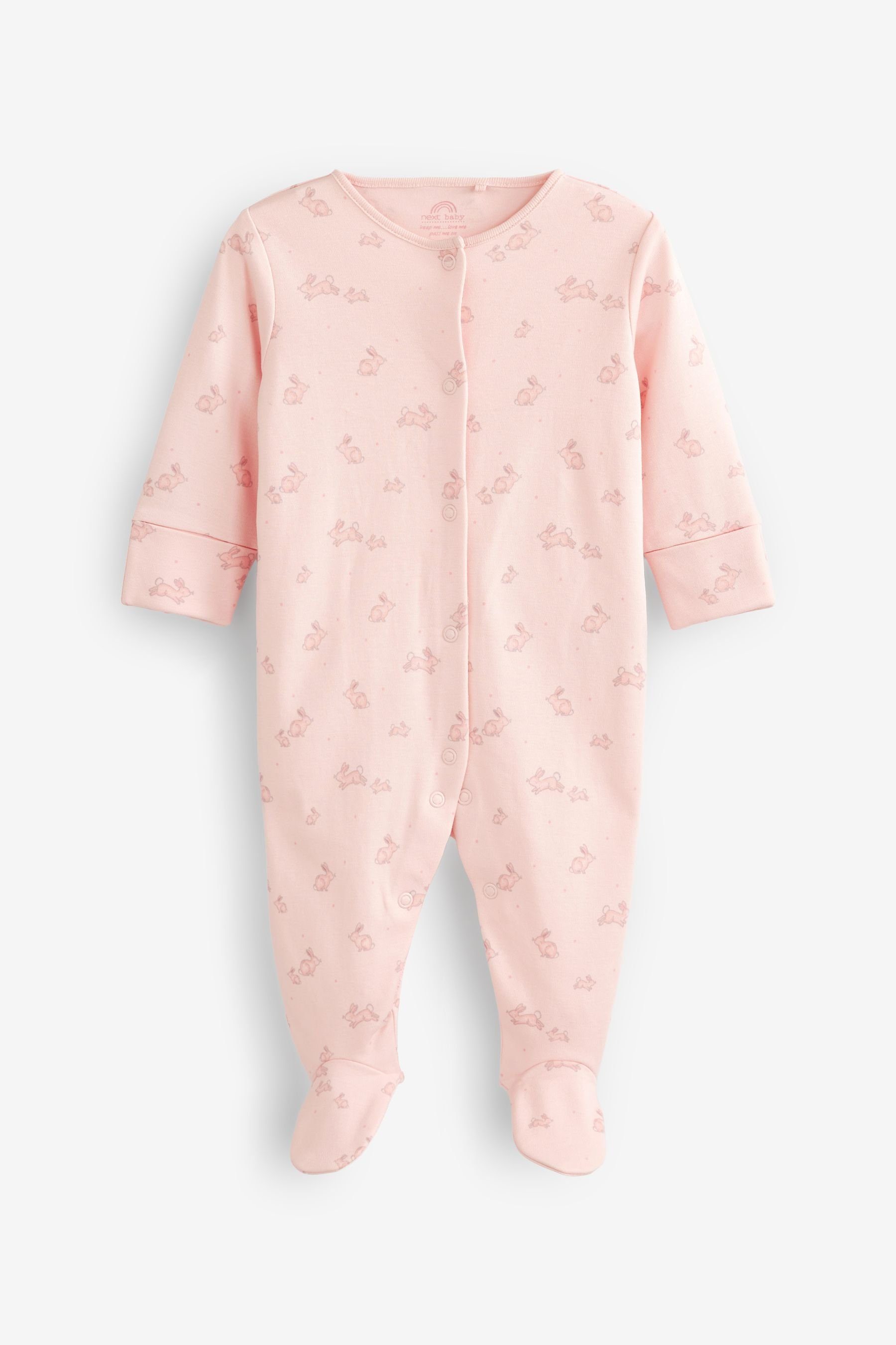 Next Schlafoverall 4 x Delicate Pink Pale Babys (4-tlg) Schlafanzüge für Bunny