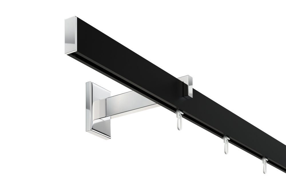 DécoProfi Schienensystem Gardinenstange eckig LONG 1-läufig, günstig online kaufen