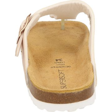 Mädchen Schuhe 474-500 Zehentrenner Pantolette Lederfußbett Rosegold Zehentrenner