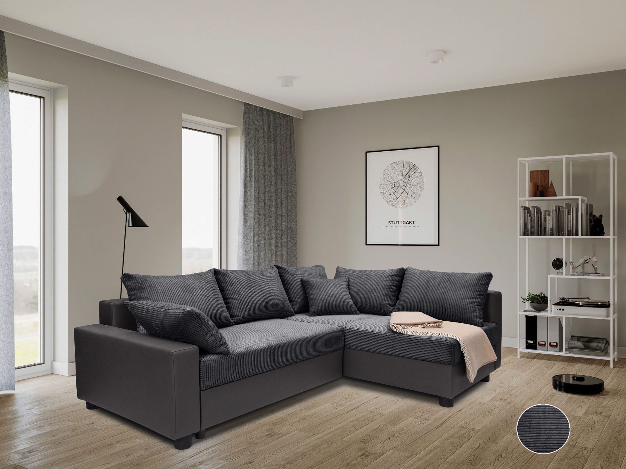 COLLECTION AB Ecksofa Parma L-Form, mit Schlaffunktion und Bettkasten, inklusive Kissen, Bonellfederkern