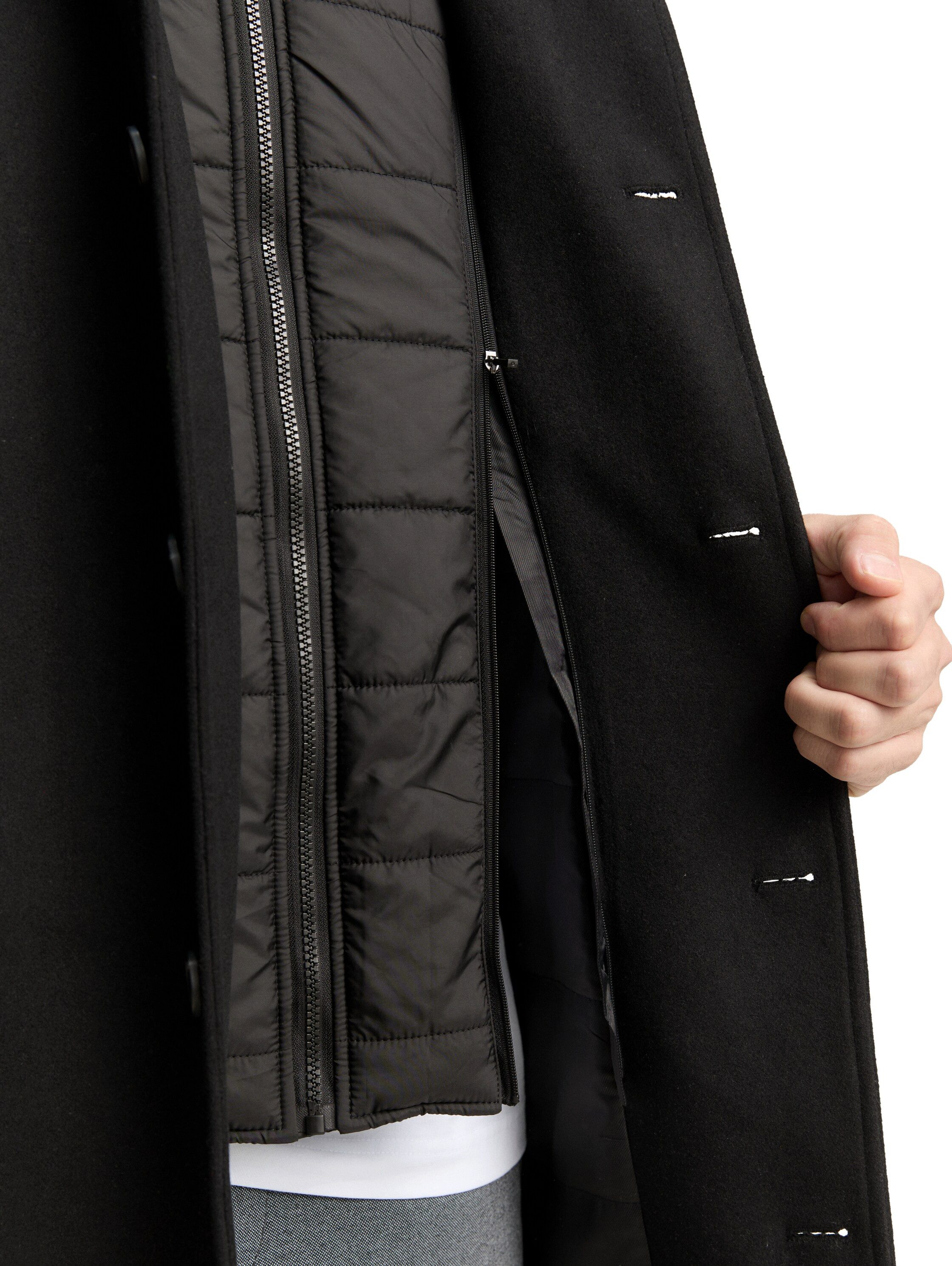 TOM TAILOR Wollmantel mit abnehmbarer Innenjacke