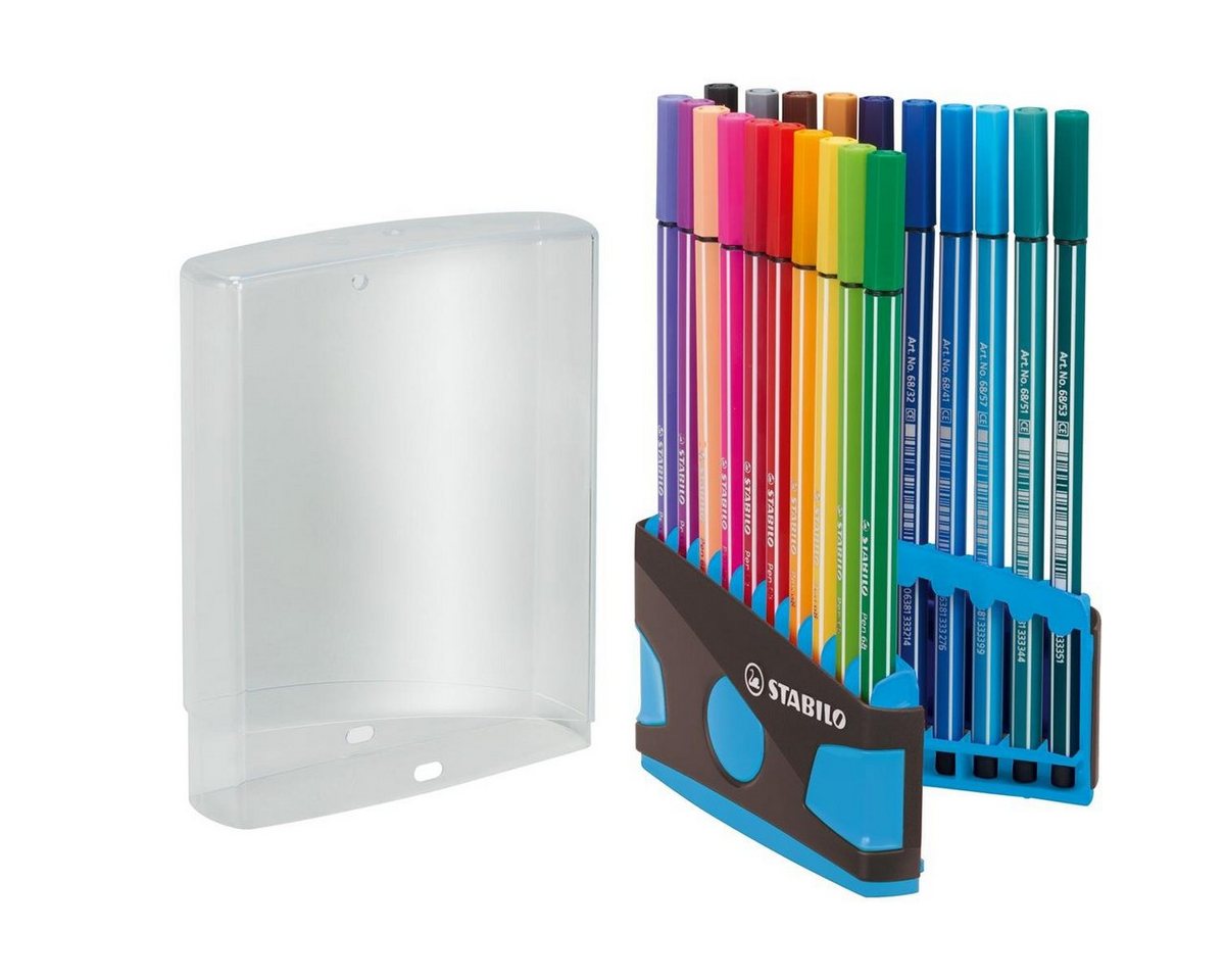 Thumbnail - STABILO Filzstift STABILO Pen 68 Filzstift - 1 mm - 20er ColorParade - anthrazit + hellb