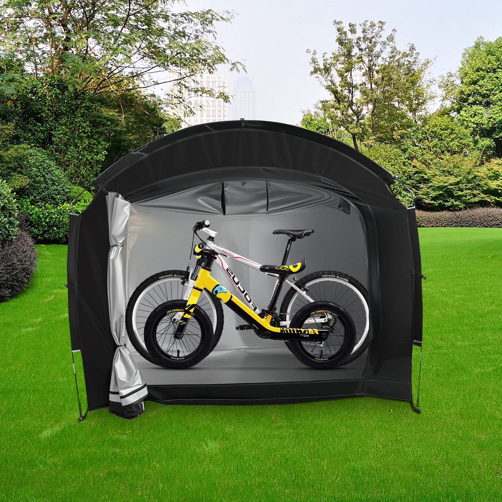 Fahrradzelt / Fahrradschuppen Aus 210D Oxford-Stoff – Tragbare Garage Für Fahrräder, Motorräder & Gartengeräte | 220x150x185 Cm, Wasserdicht
