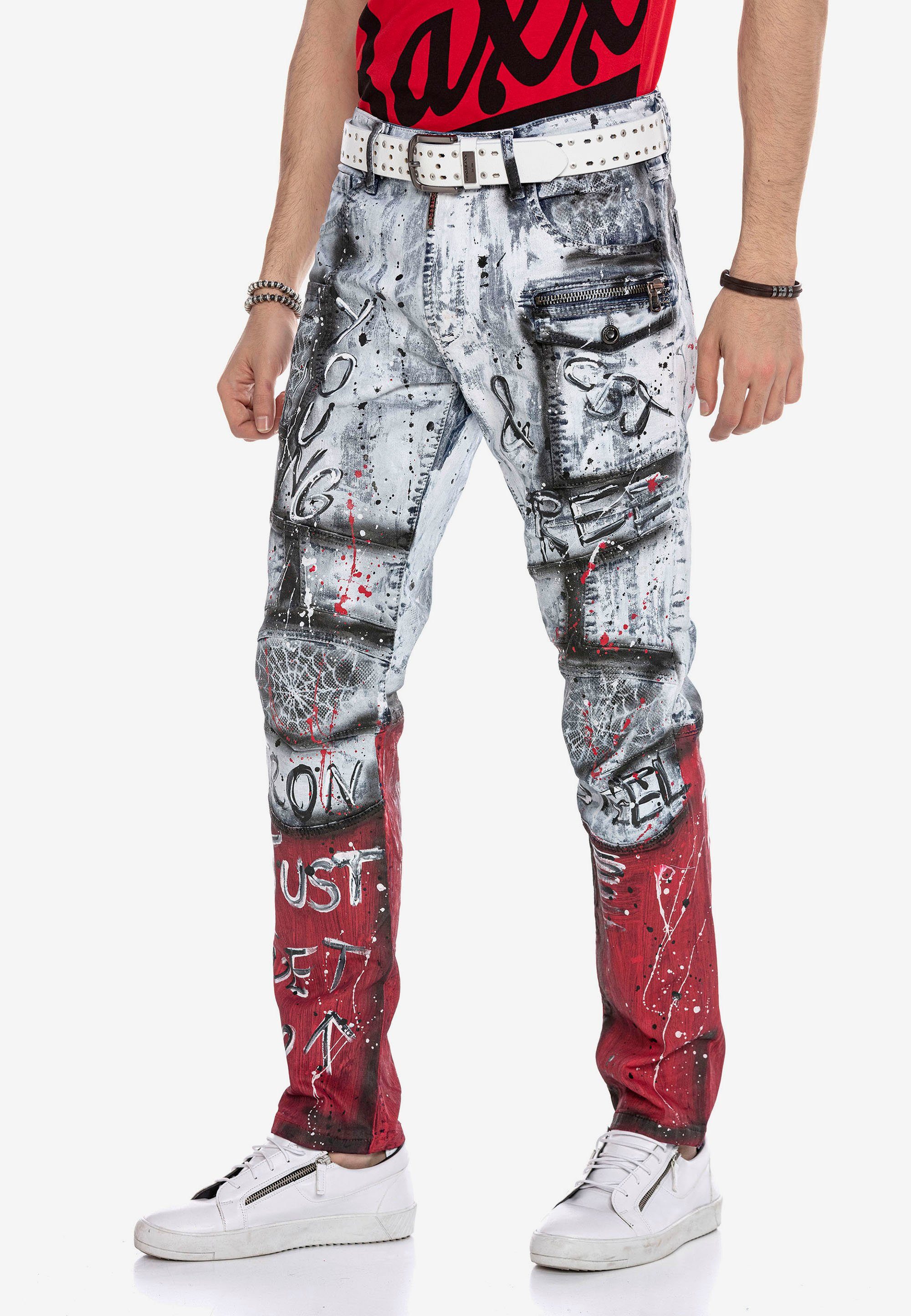 Cipo Prints Baxx mit vielseitigen Straight-Jeans &