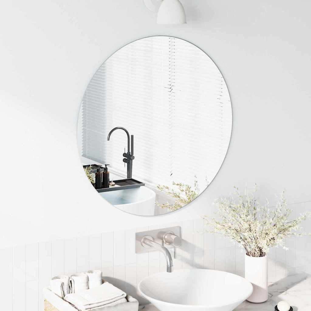 vidaXL Spiegel Wandspiegel Rund Ø 70 cm Gehärtetes Glas (1-St)
