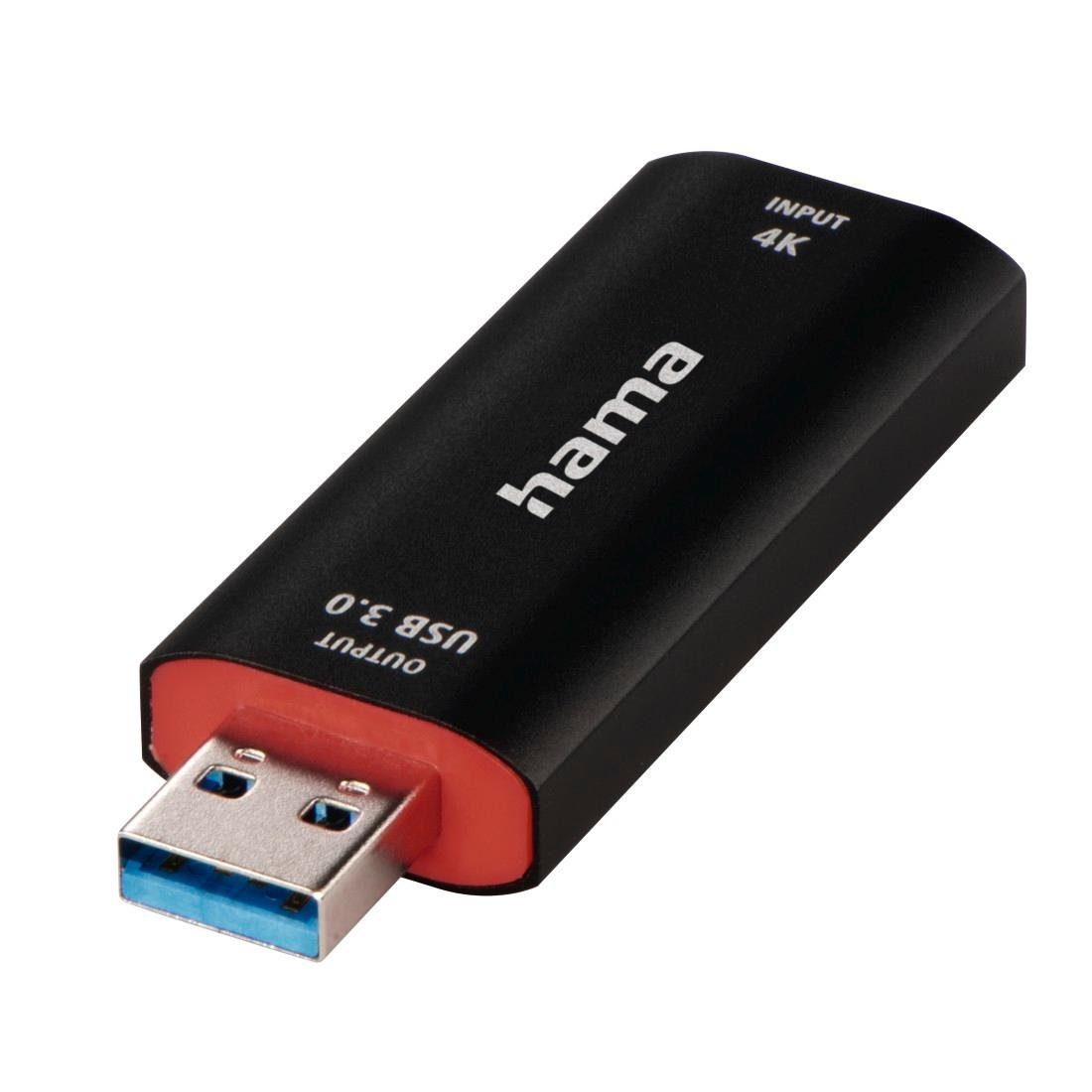 Hama Video-Aufnahme-Stick, USB-Stecker - HDMI™-Buchse, 4K Video-Converter Video-Adapter USB Typ A zu HDMI