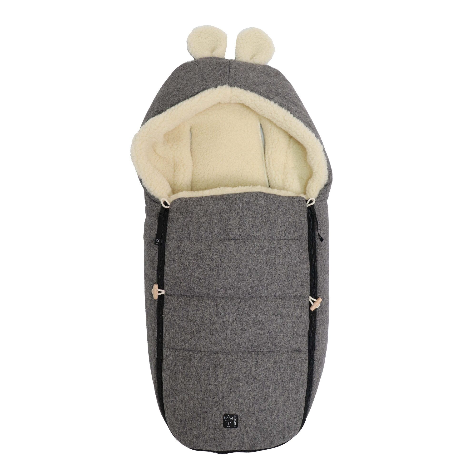 Kaiser Fußsack Hoody Maus Wool, Babyschalenfußsack