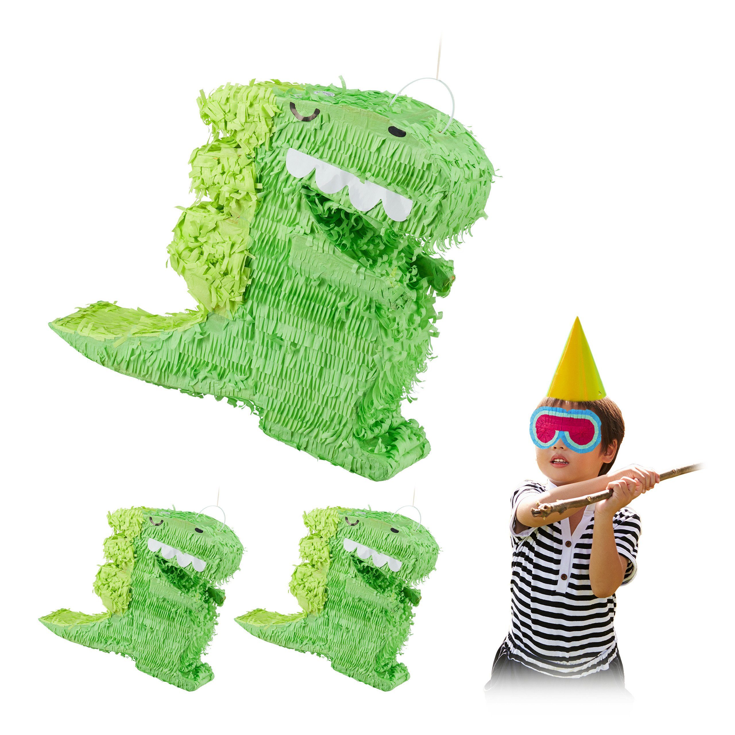 Dino Papierdekoration Pinata 3 relaxdays x