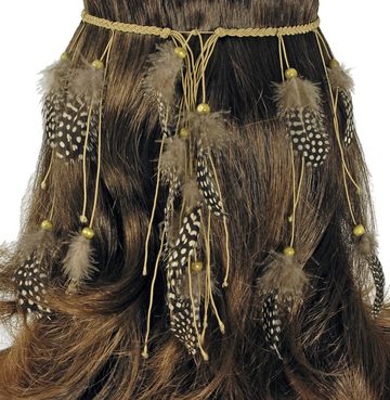 Das Kostümland Kostüm Kopfschmuck Kleiner Falke mit Federn, Hippie Wild