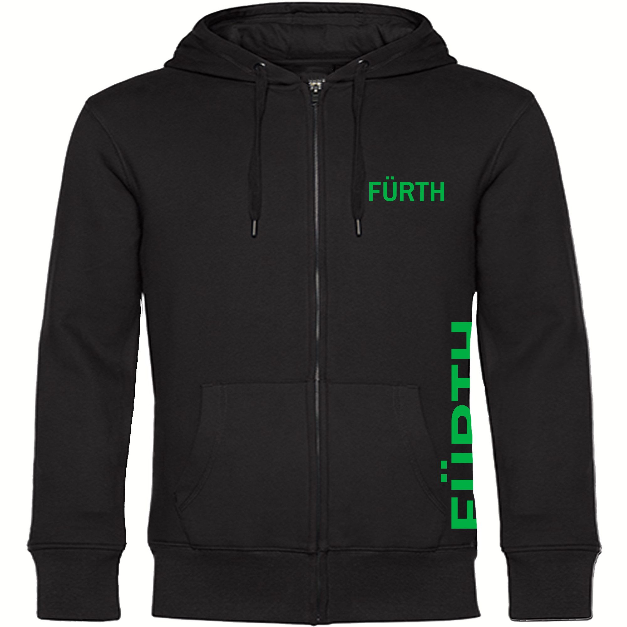 Kapuzensweatjacke Fürth - Brust & Seite - Sweat