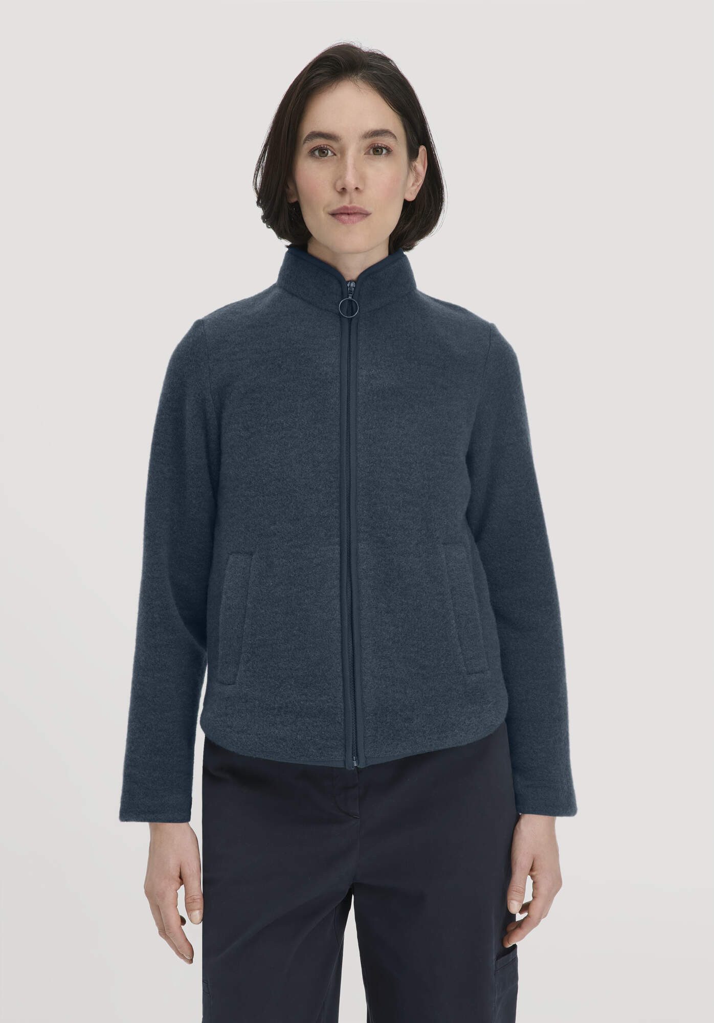 Hessnatur Fleecejacke Regular aus reiner Bio-Merinowolle (1-St) günstig online kaufen