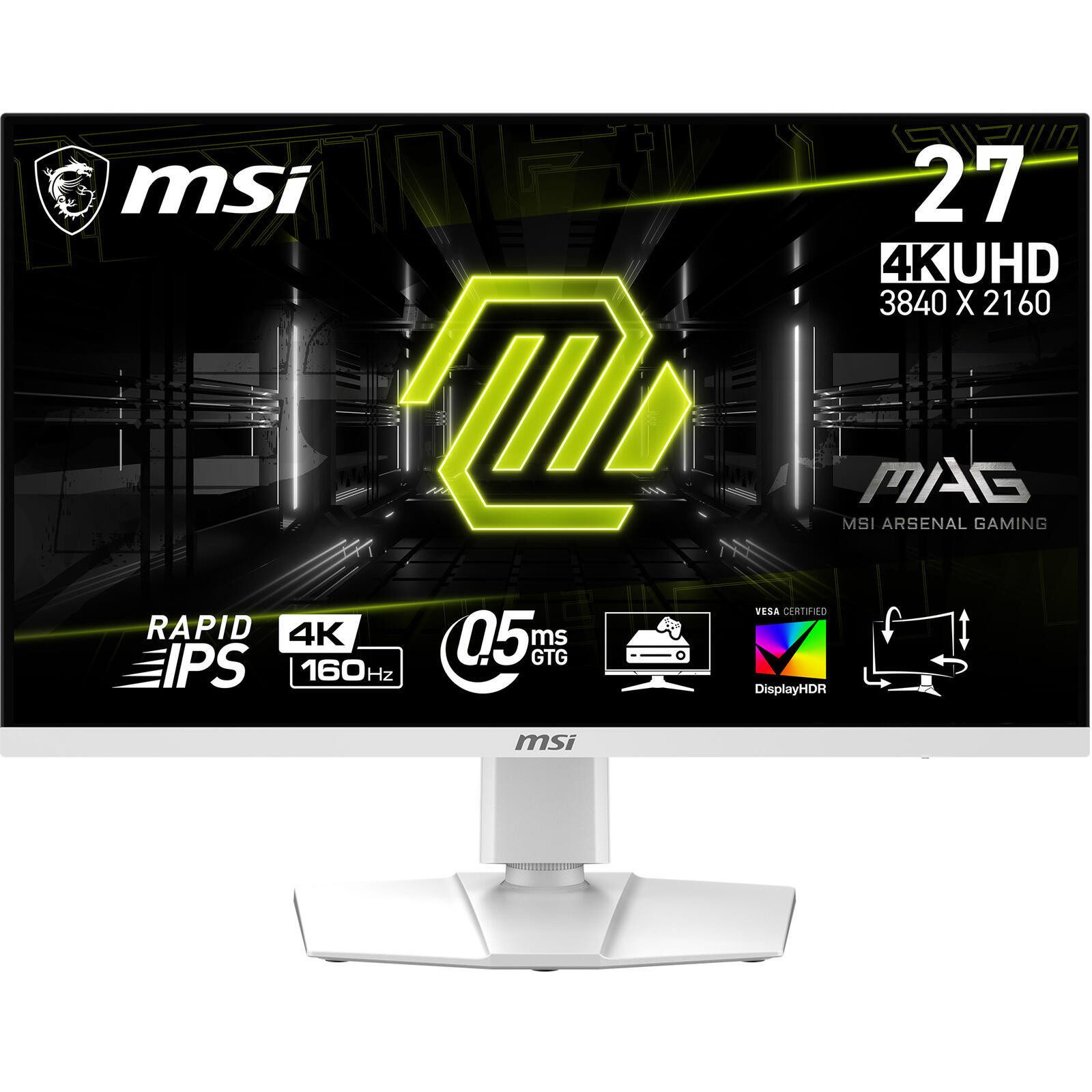 MSI MSI MAG 274URFWDE Gaming-LED-Monitor (3840 x 2160, 0,5 ms Reaktionszeit, IPS Panel)