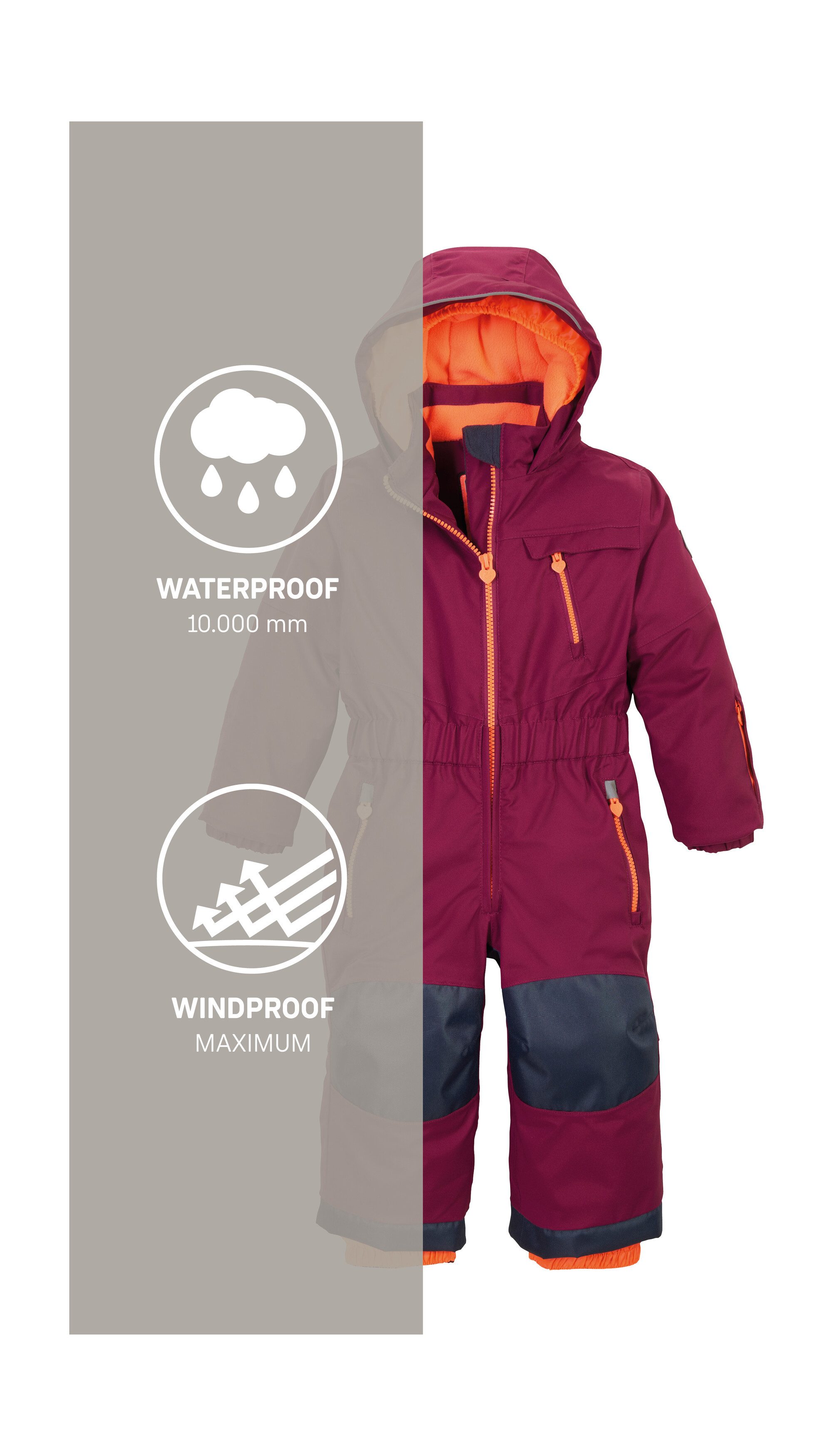 Killtec Skianzug KW 102 MNS ONPC, Skioverall: wind-u wasserdicht, Fleecefutter, verlängerbar