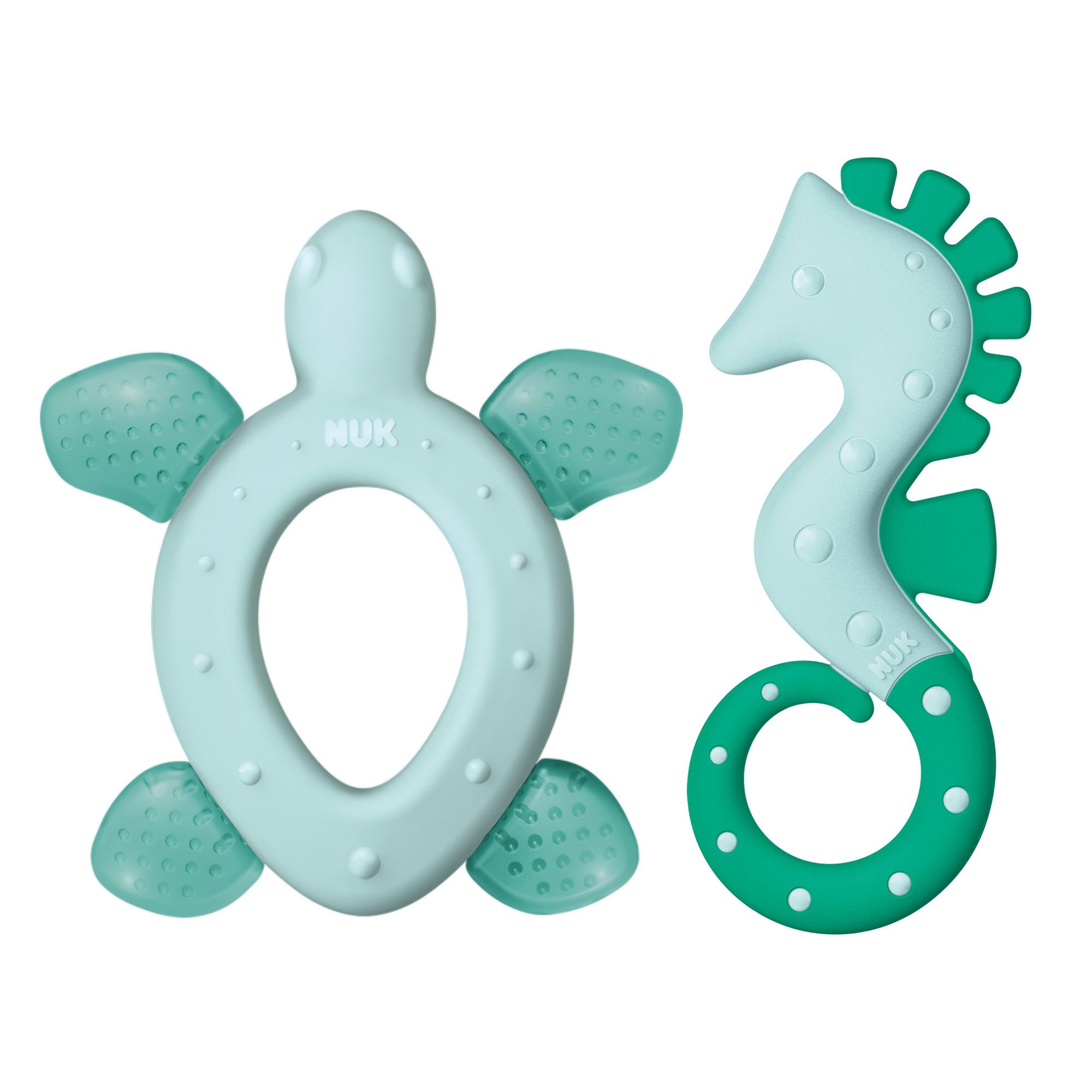 NUK Beißring NUK baby Beißring Vorteilset Kühlbeißring + Seepferdchen ab3M