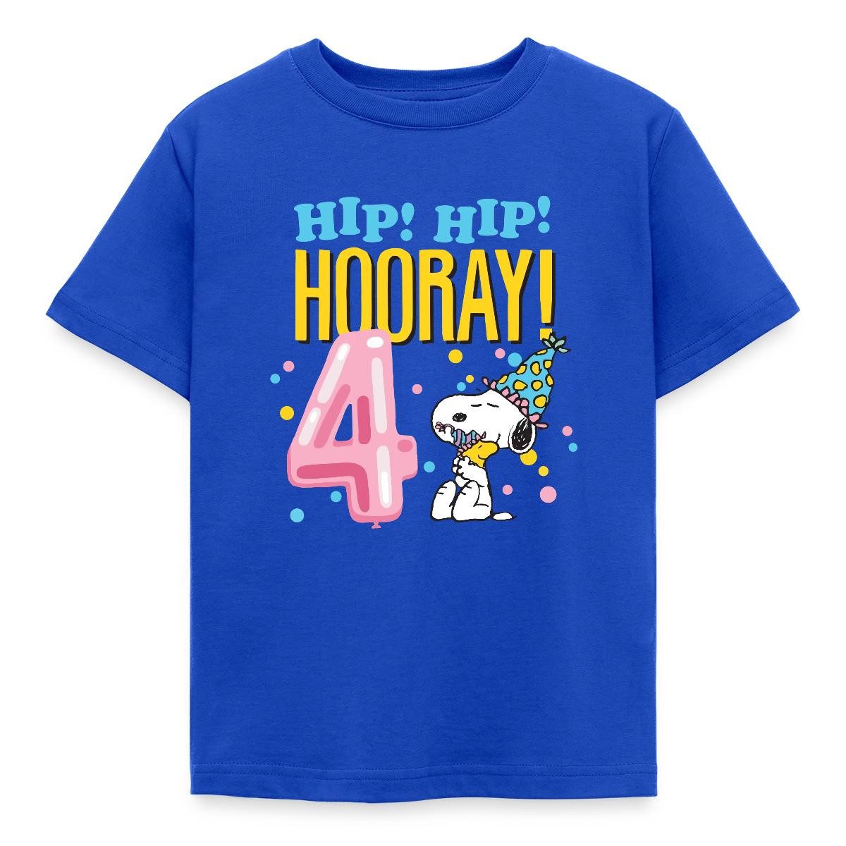 T-Shirt Peanuts 4 Jahre Geburtstagsdesign Mit Spruch Kinder T-Shirt