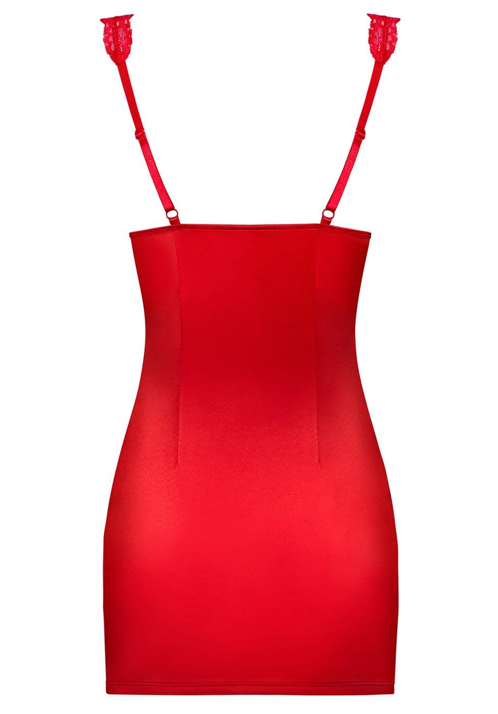 Obsessive Negligé Negligé mit String Nachthemd - rot (2-tlg) Satin