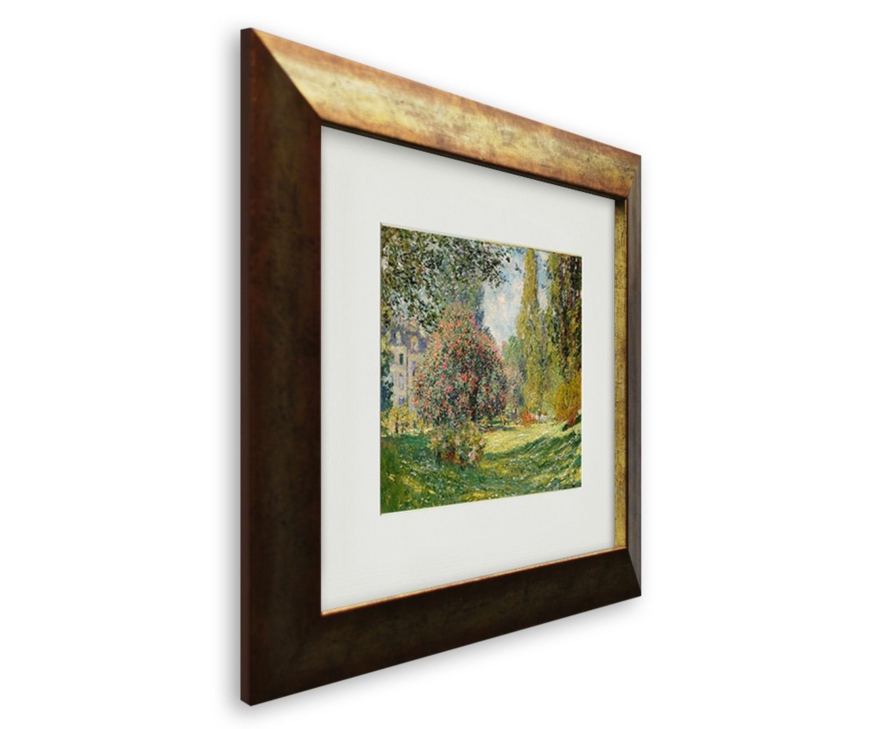 Bild 33x40cm Bild artissimo Rahmen mit Wandbild mit / Poster Parco Claude Monet: / Monet gerahmt Il Gemälde, Monceau Rahmen