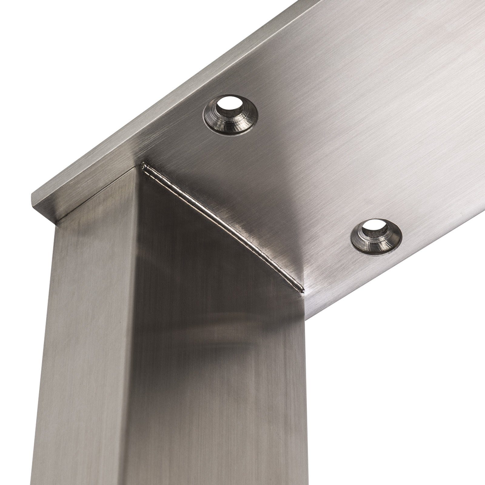 SO-TECH® Tischgestell Tischkufe TAB echt Edelstahl Profil 80 x 40 mm, bis Höhe: 720 mm und Tiefe: 800 mm Industriedesign