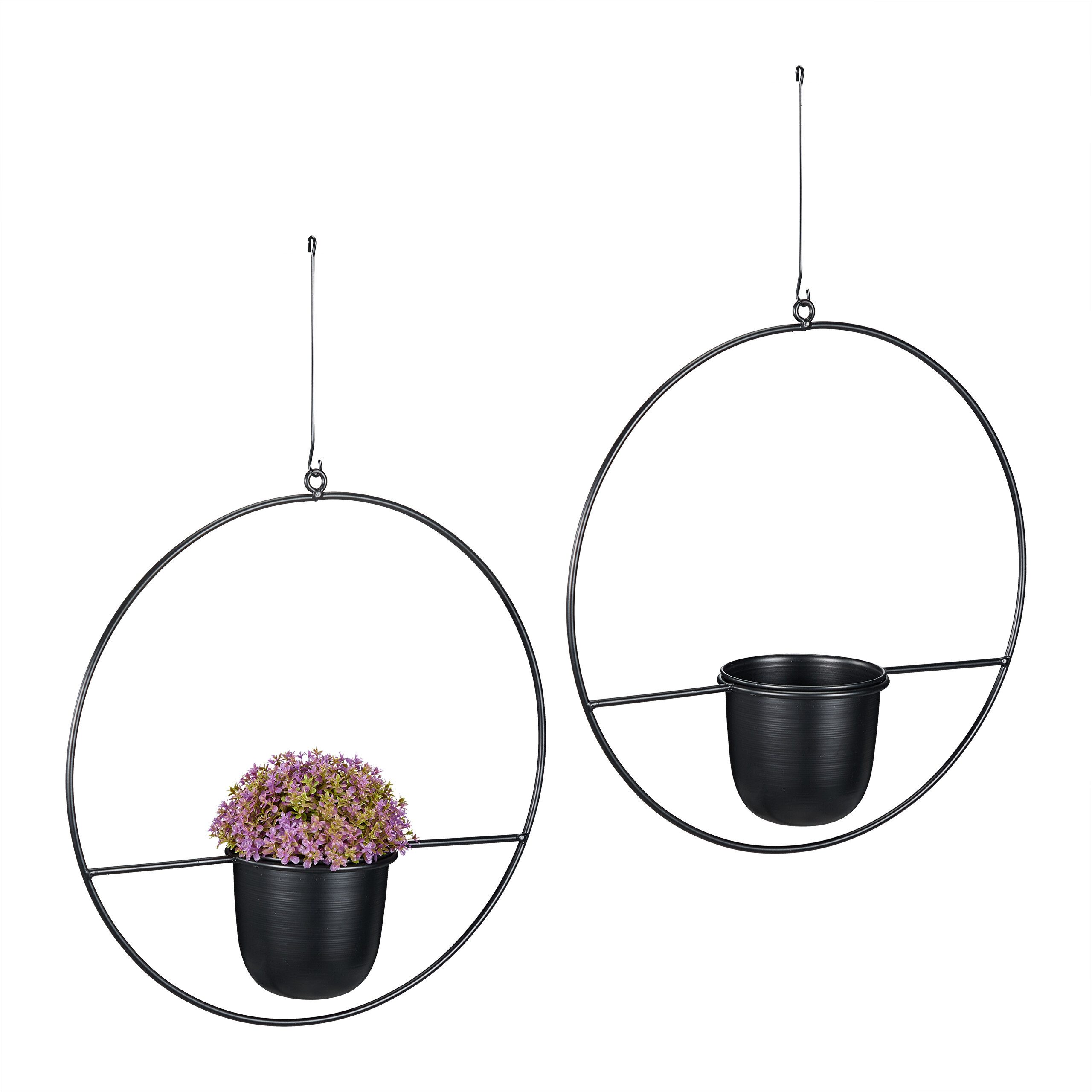 relaxdays Blumenampel Blumenampel 2er Set (2 St., 2er Set)