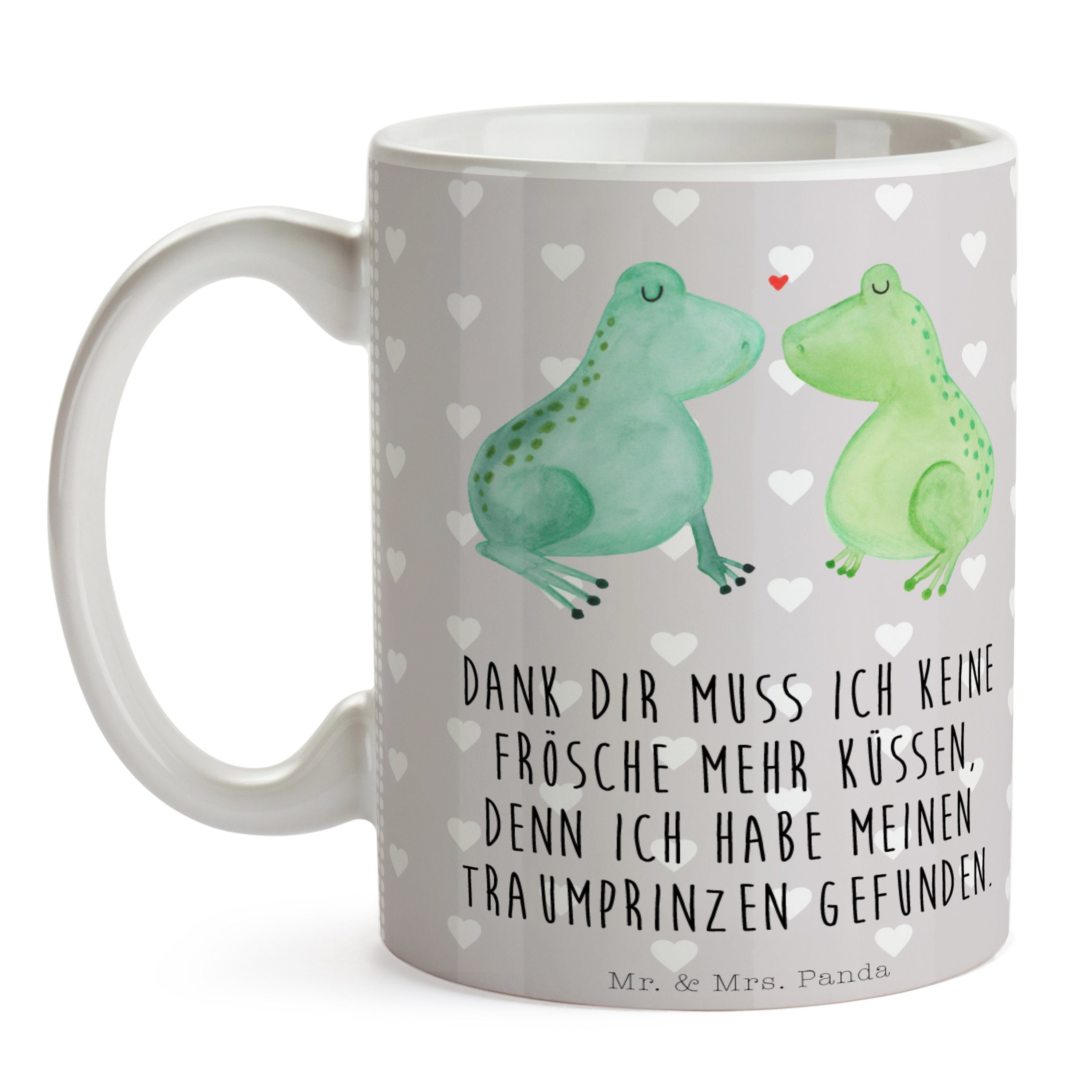 Verlobung, Grau Keramik Mrs. Lieb, Becher, - & große - Mr. Geschenk, Tasse Panda Liebe Frosch Pastell