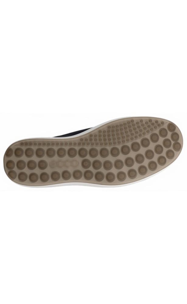 Ecco Soft 7 Easy Slip Lace (Premium-Leder) navyblau Herren Sneaker