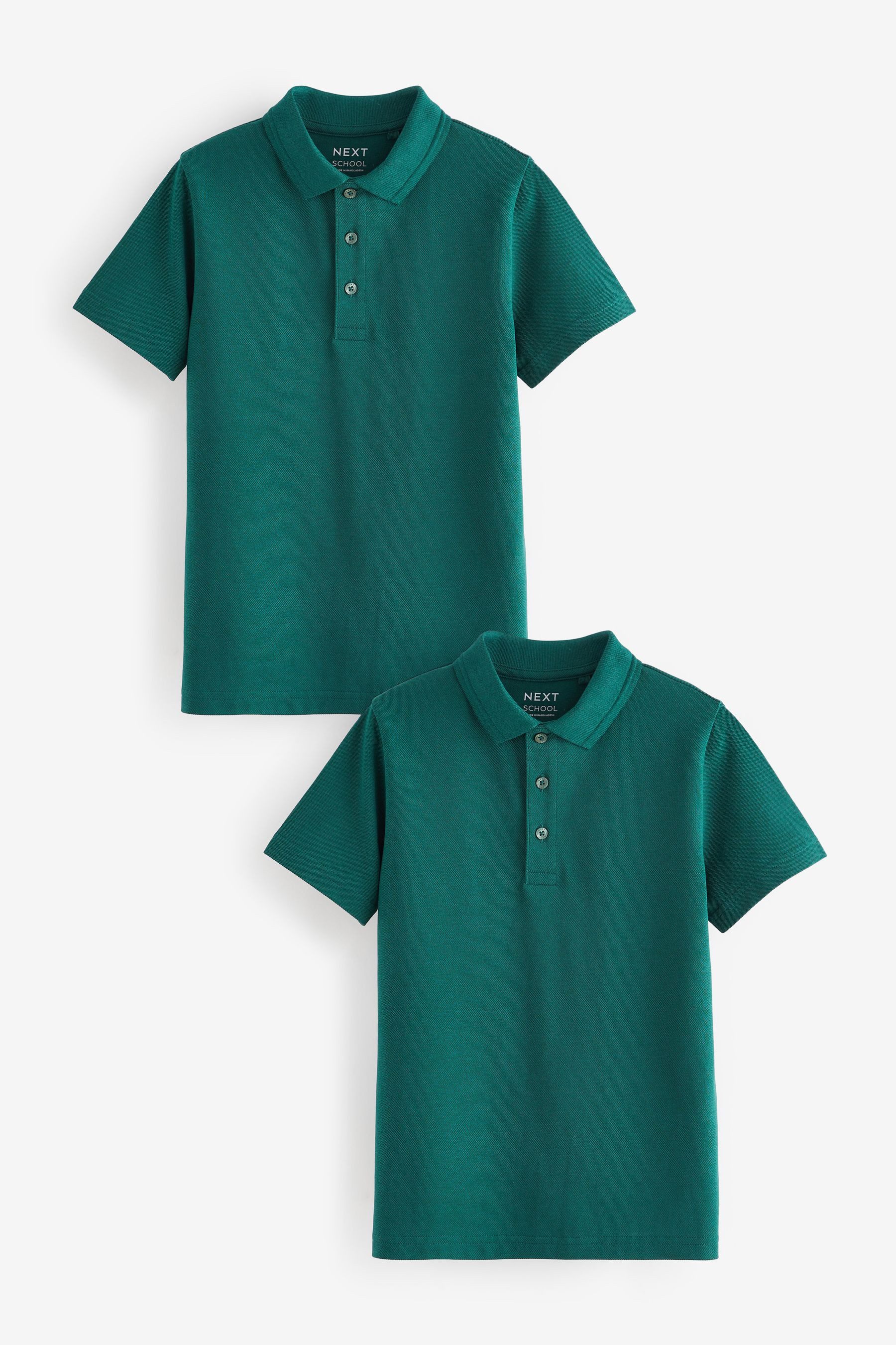 Poloshirt Schul-Poloshirts aus Baumwolle im 2er-Pack
