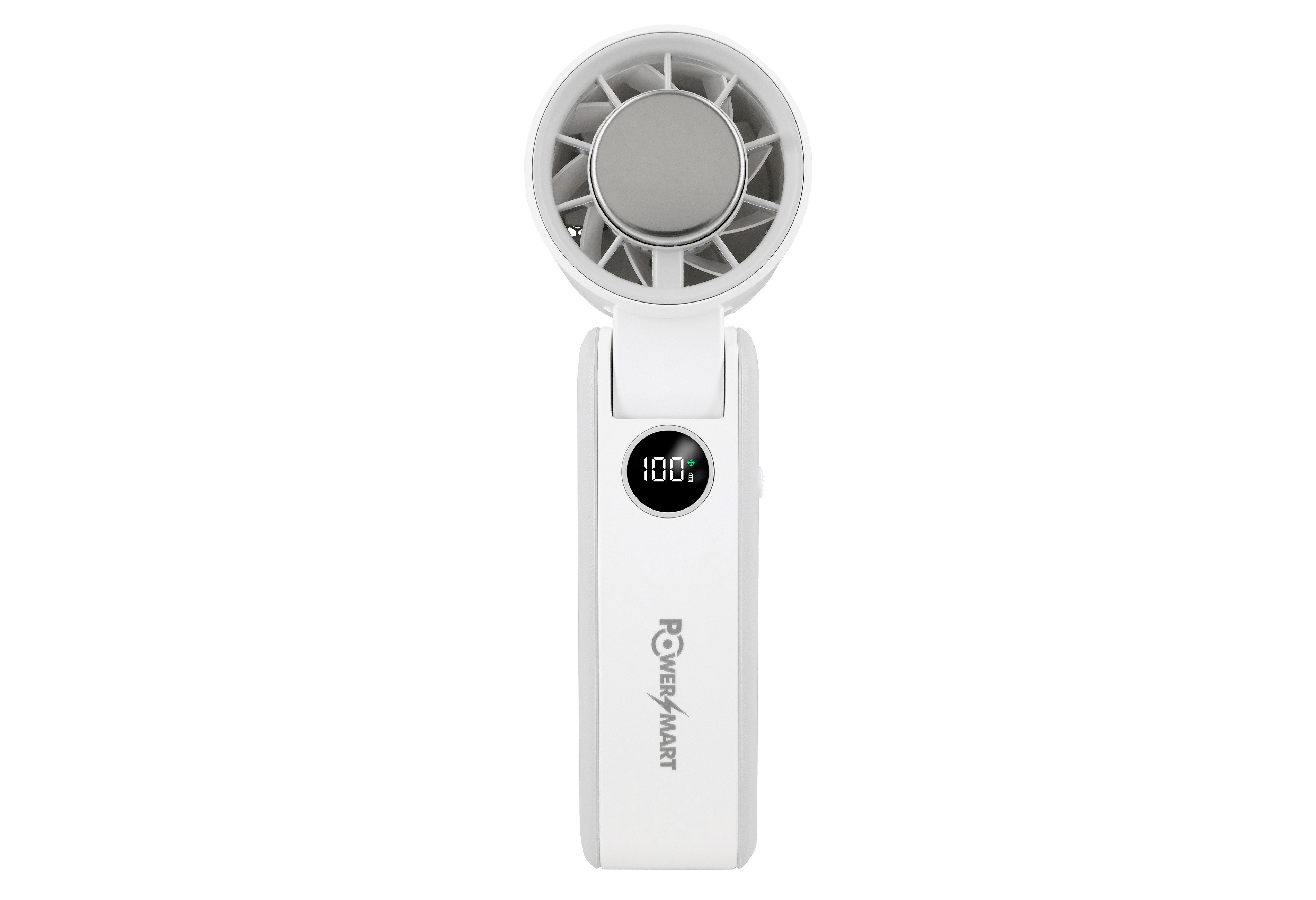 PowerSmart Handventilator Doppelt, USB-C wiederaufladbar, 3000mAh AKKU, Hand/Tisch/Nackenventilator