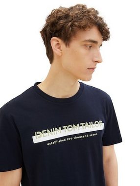 TOM TAILOR Denim T-Shirt mit Logofrontprint