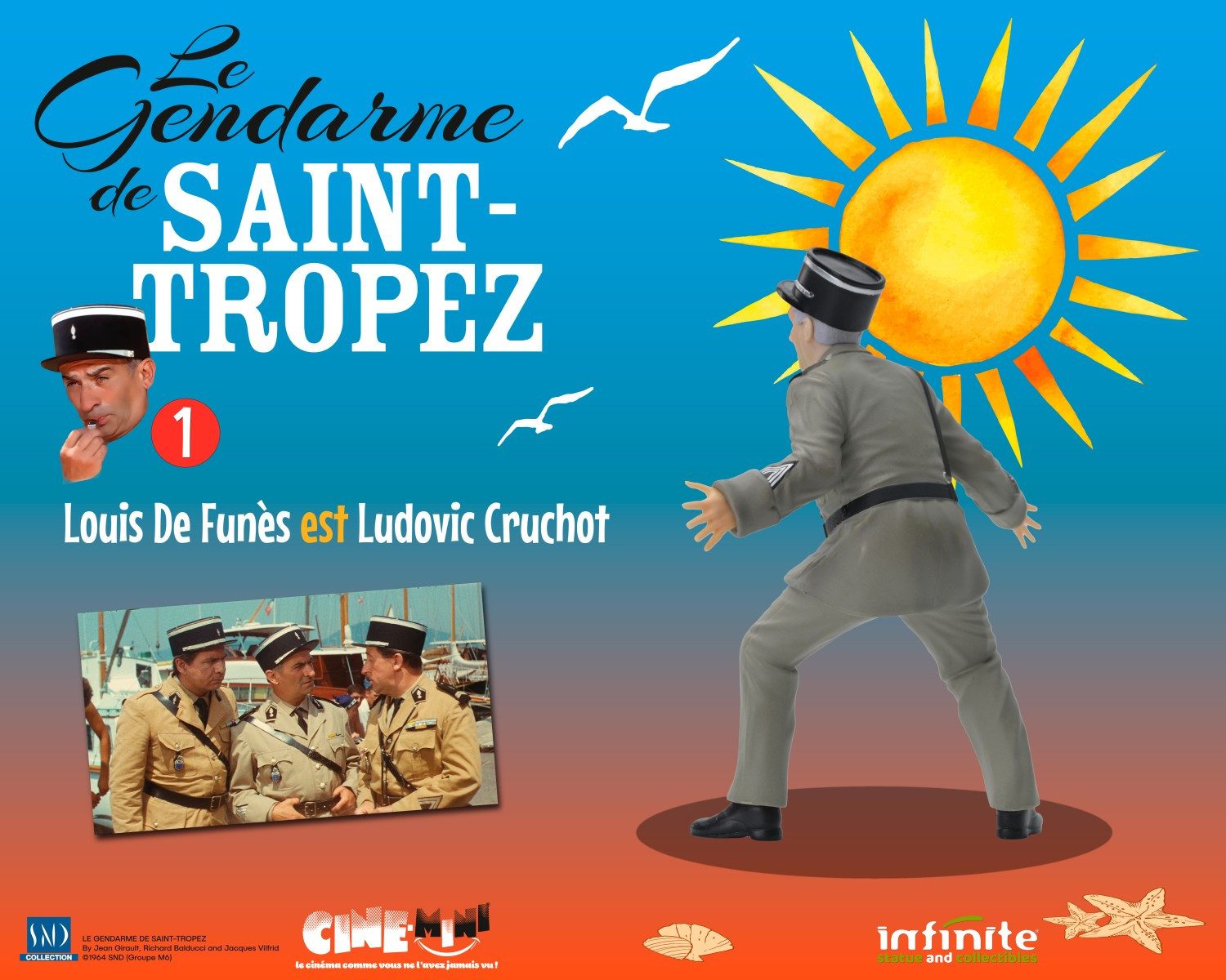 Infinite Statue Sammelfigur Le Gendarme de Saint-Tropez #1 Louis de Funès est Ludovic Cruchot Cine