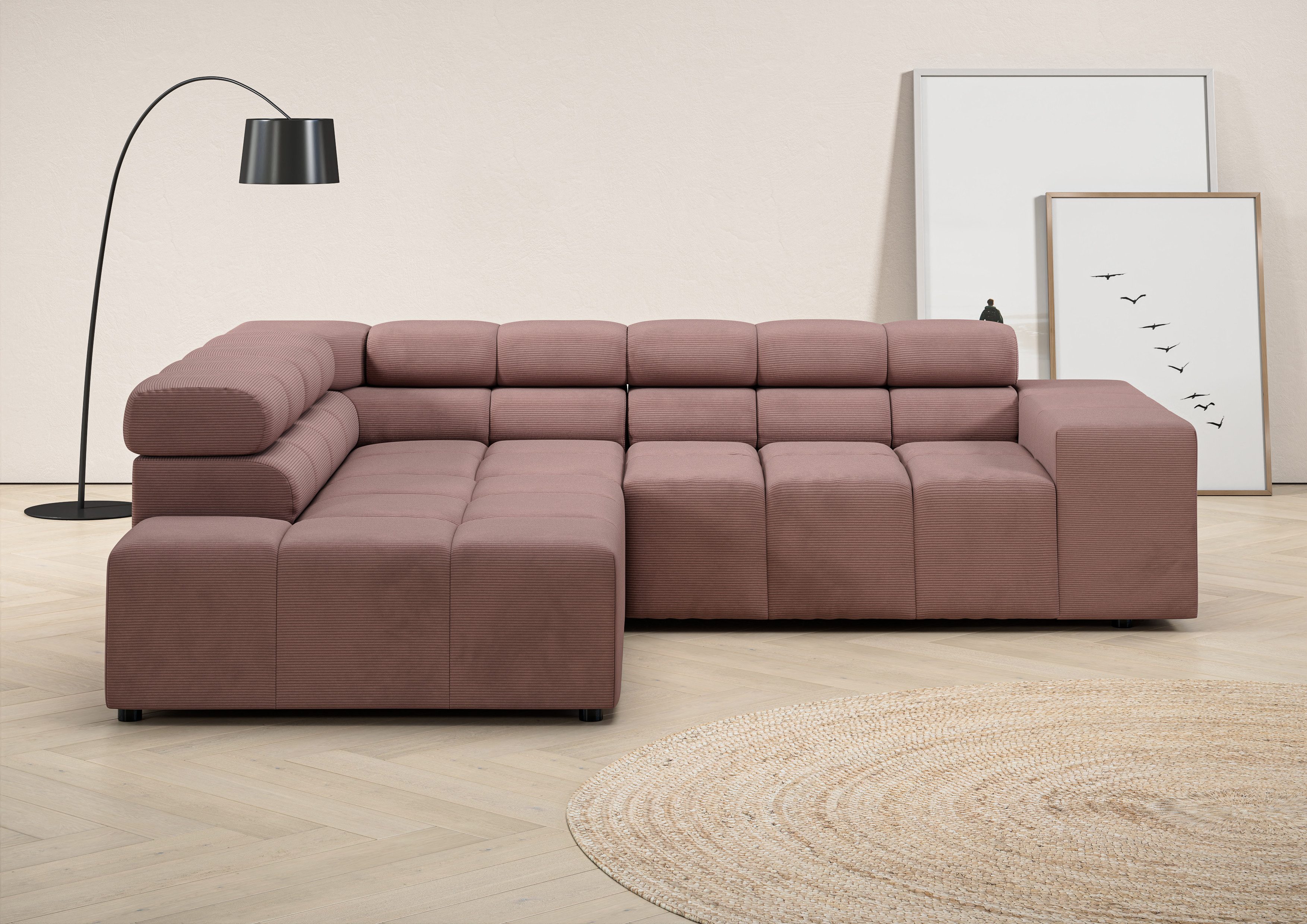 INOSIGN Ecksofa Ancona, incl. Kopfteilverstellung + günstig online kaufen