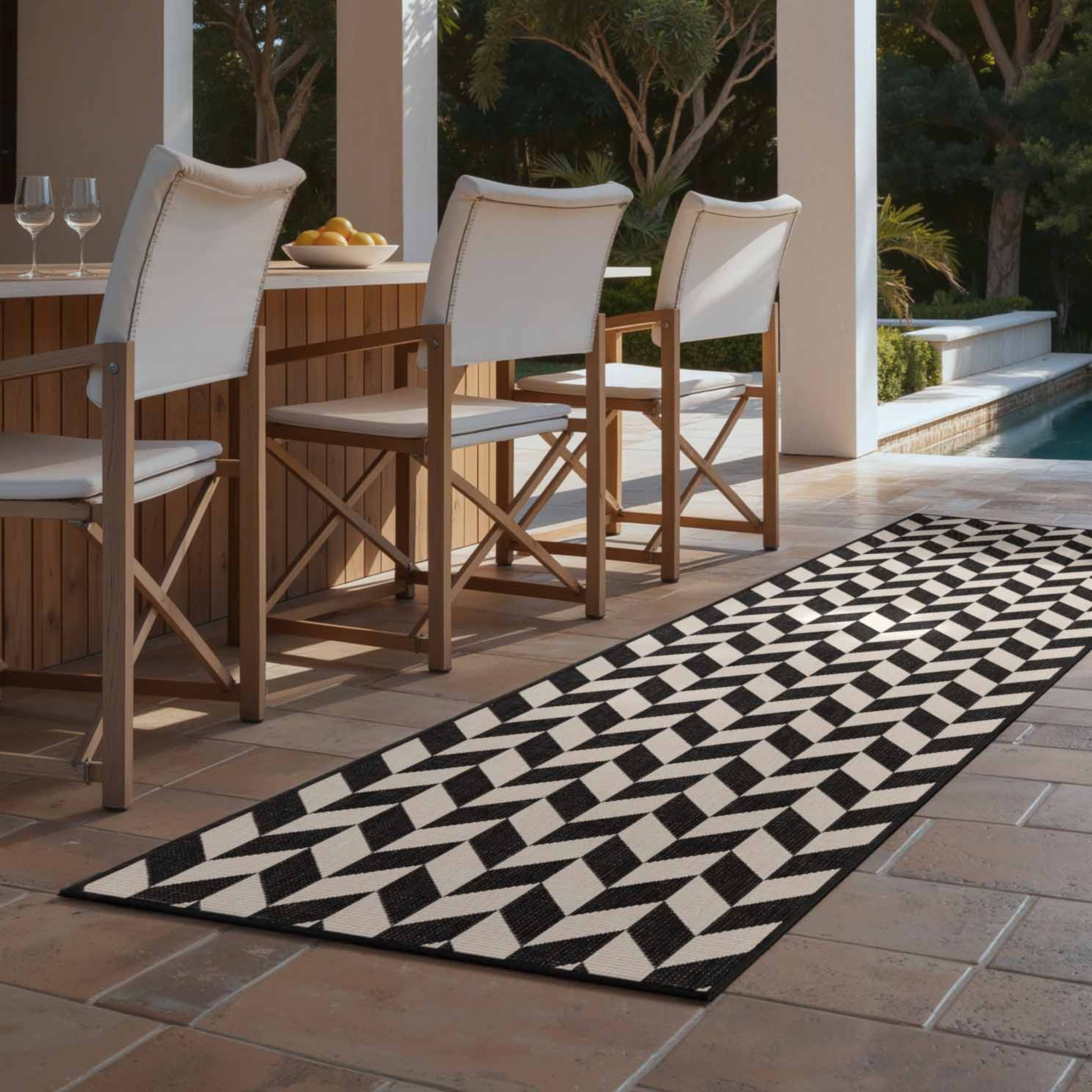 Ted Baker Teppich Terrick, Wendeteppich, rechteckig, Höhe: 8 mm, Designteppich, Wetterfest, Pflegeleicht, Modern, Wohnzimmer, Terrasse