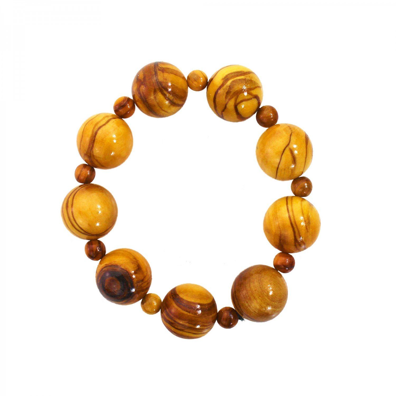 Armband Armband aus Holz, Perlen rund