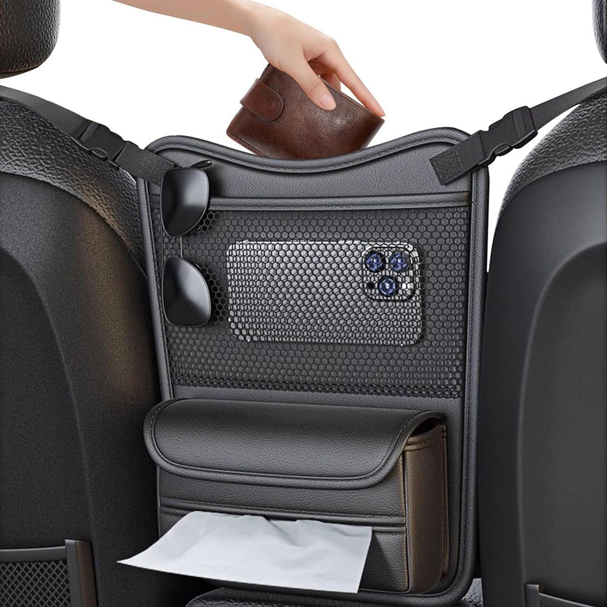 götäzer Aufbewahrungstasche Tasche für den Beifahrersitz in der Mitte des  Fahrzeugs (1-tlg), Auto, Aufbewahrungstasche, Tasche für die Sitzlehne