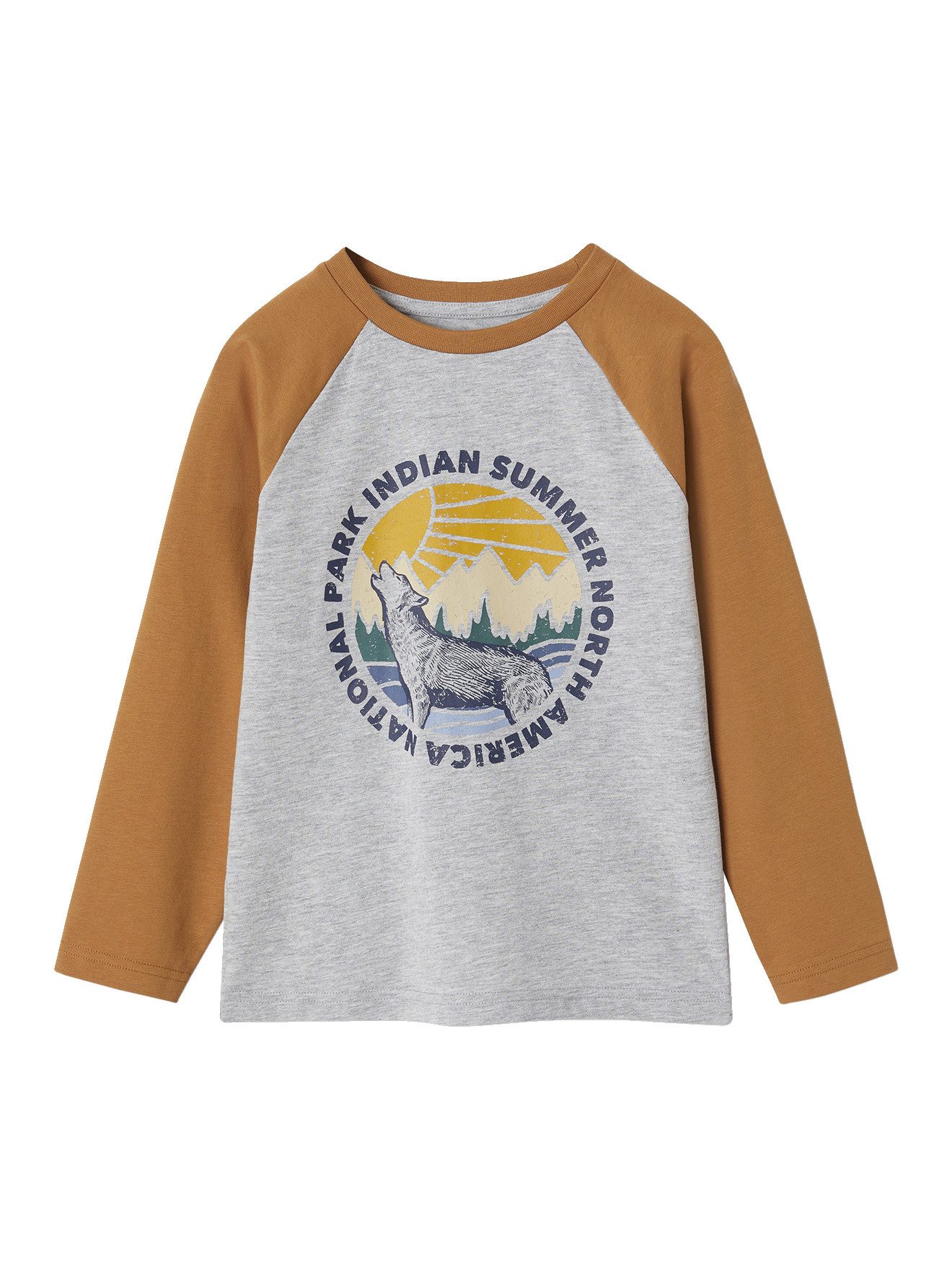 vertbaudet Langarmshirt Jungen Shirt, Raglanärmel