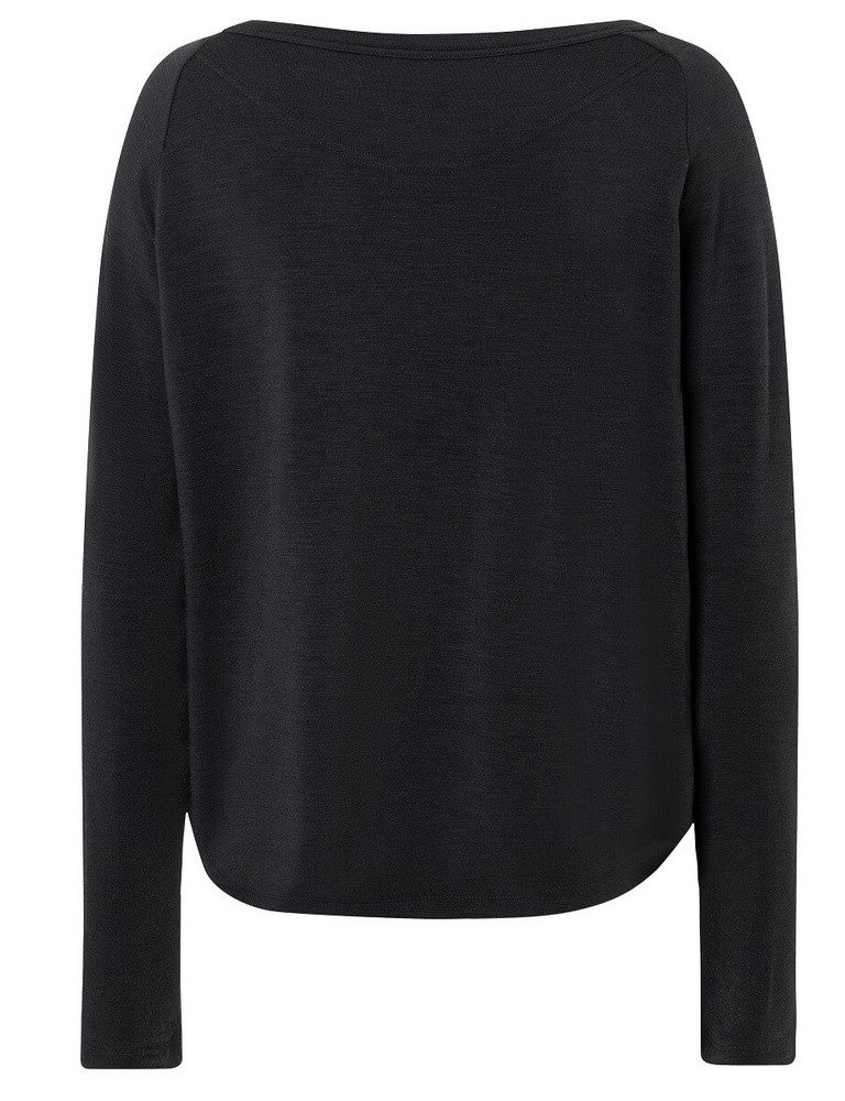 SUPER.NATURAL Langarmshirt Everyday Crew (Merino-Mix) schwarz Damen günstig online kaufen