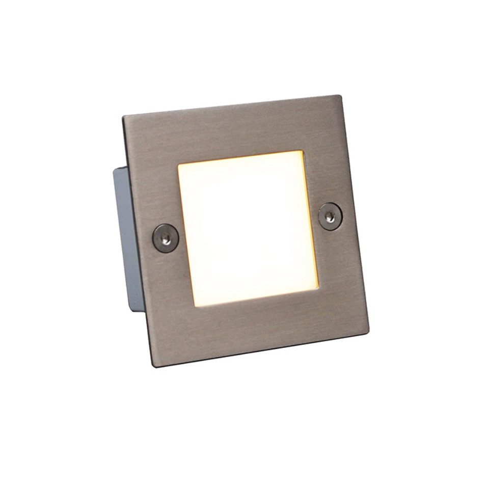 Qazqa Gartenstrahler Ledlite, LED fest integriert, (nicht austauschbare) LED, Stahl, Modern, Edelstahl, 1-flammig