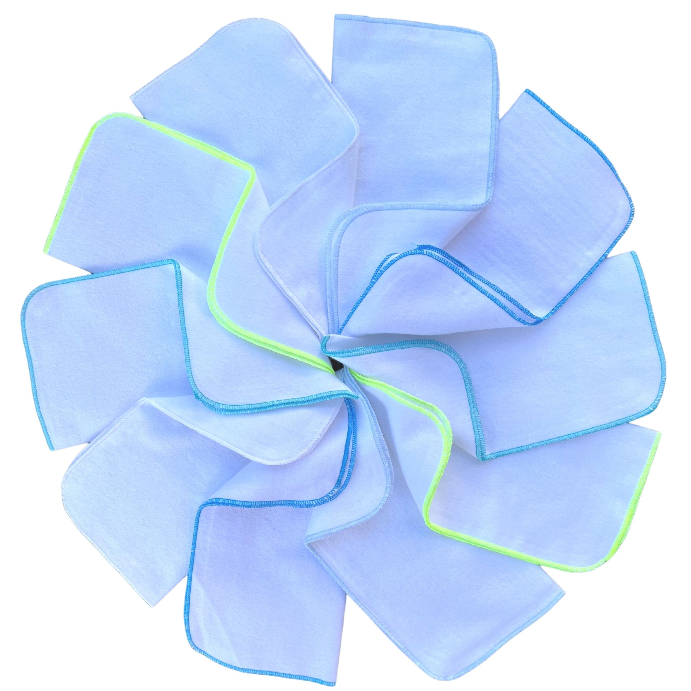 Babymajawelt Waschlappen Ultraweiche Baby Waschlappen Molton Tücher 25x25cm, Baumwolle (10-St), Nachhaltig, DIY-Feuchttücher, Wiederverwendbar, Babyausstattung