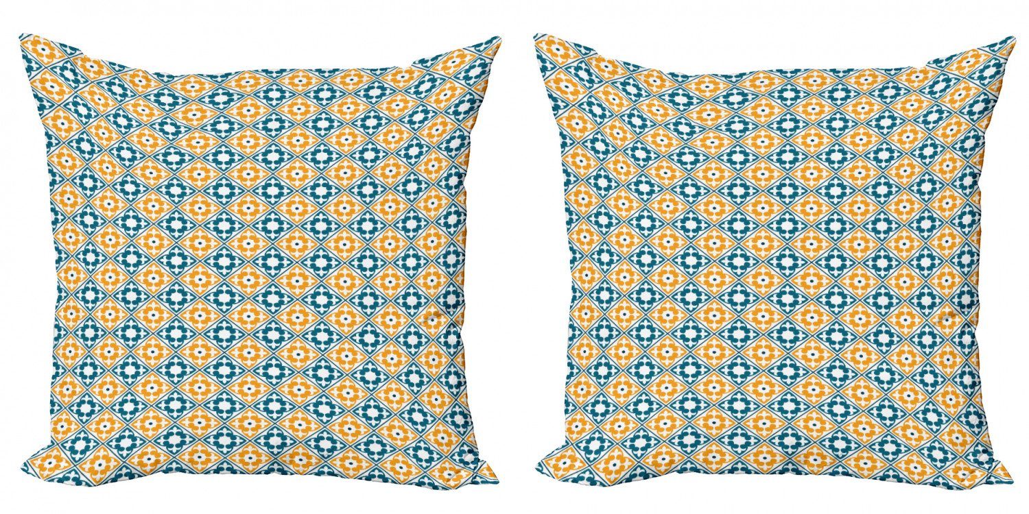 Kissenbezüge Modern Accent Doppelseitiger Digitaldruck, Abakuhaus (2 Stück), marokkanisch Spanisch Azulejo Stil